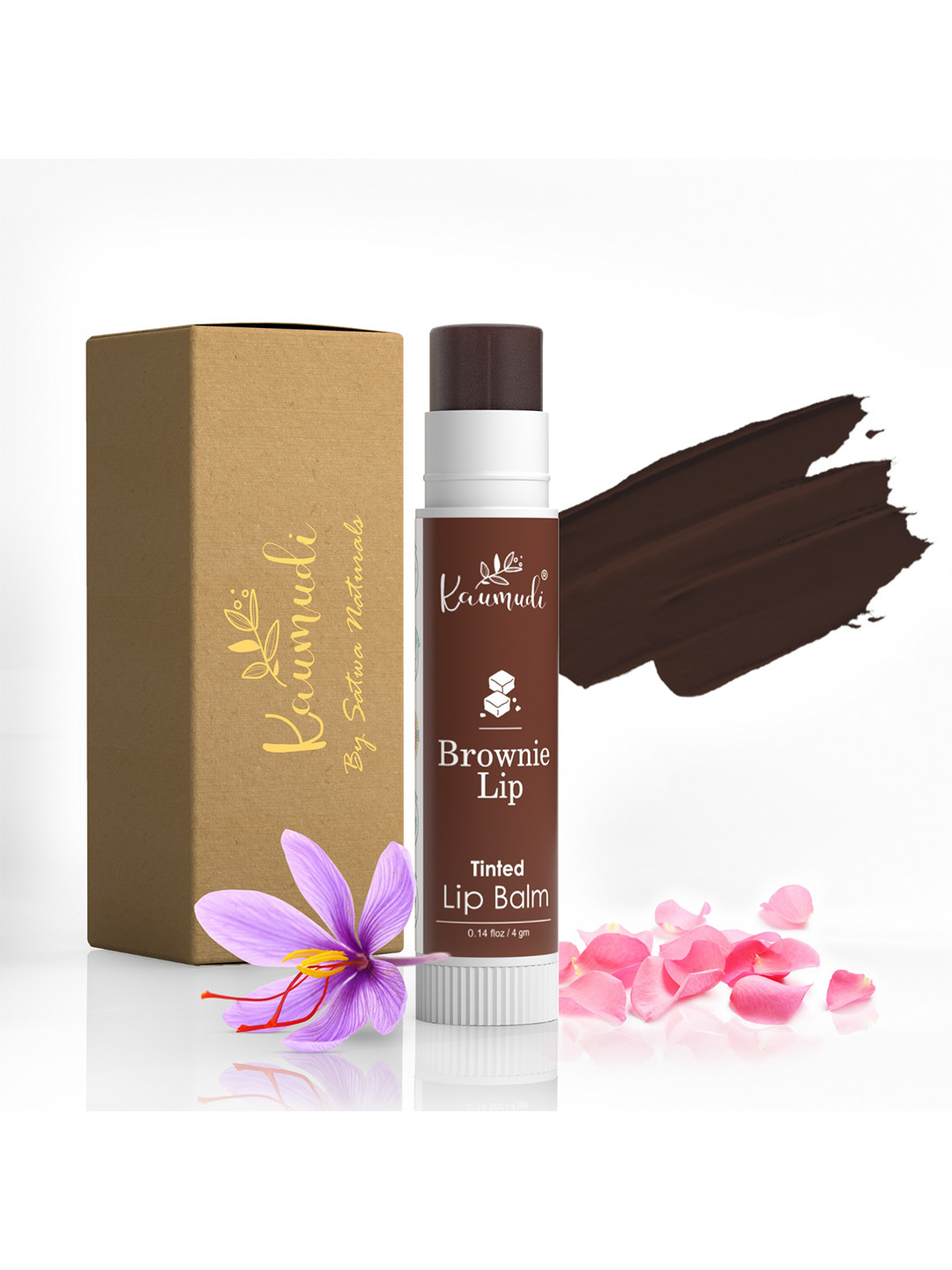 kaumudi Handmade 3 in1 Lip Balm with Shea Butter 4.5 g - Brownie Lip