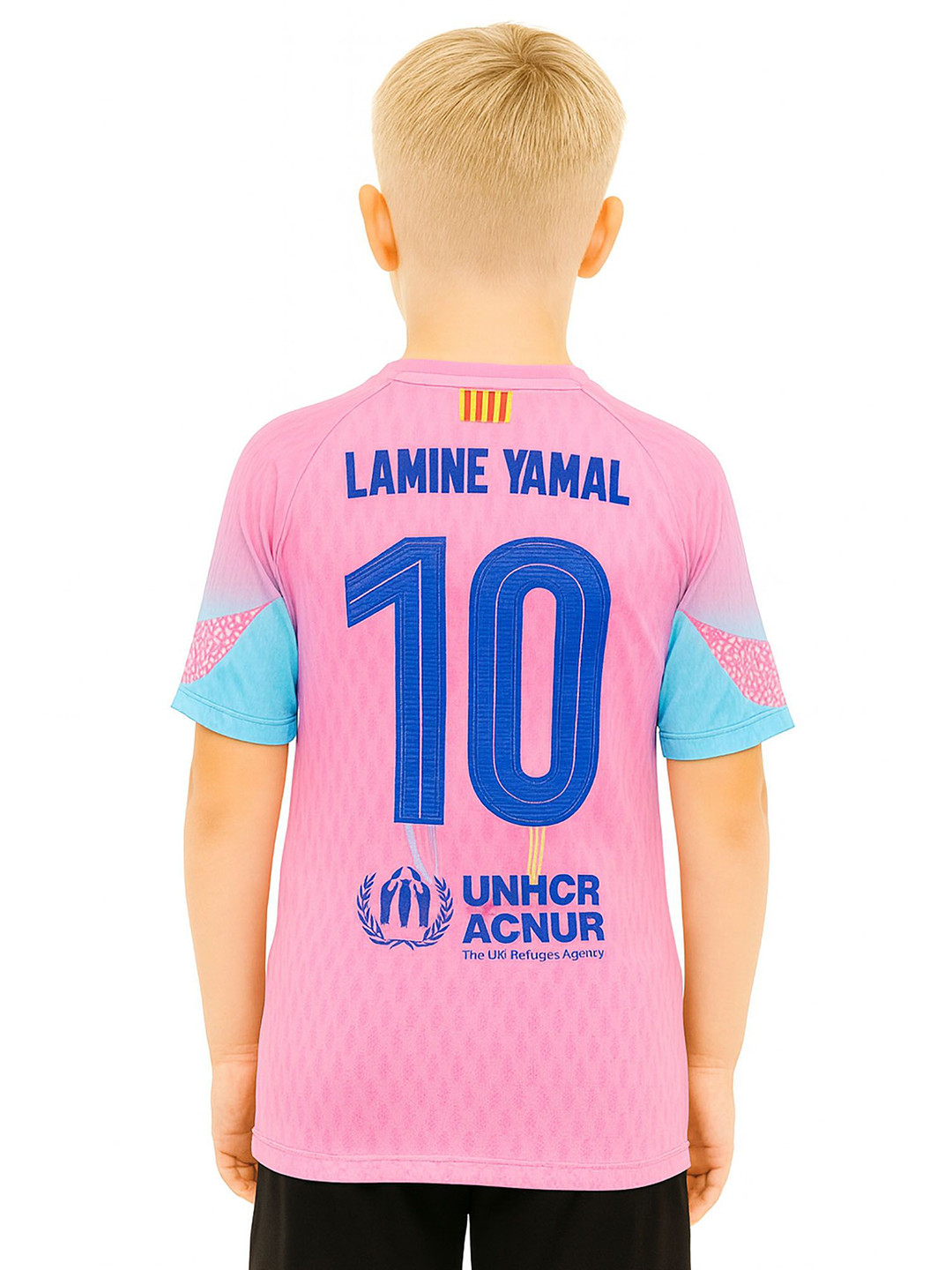 dostitch Boys Barcelona Special Edition Lamine Yamal 10 Football Jersey Tshirt