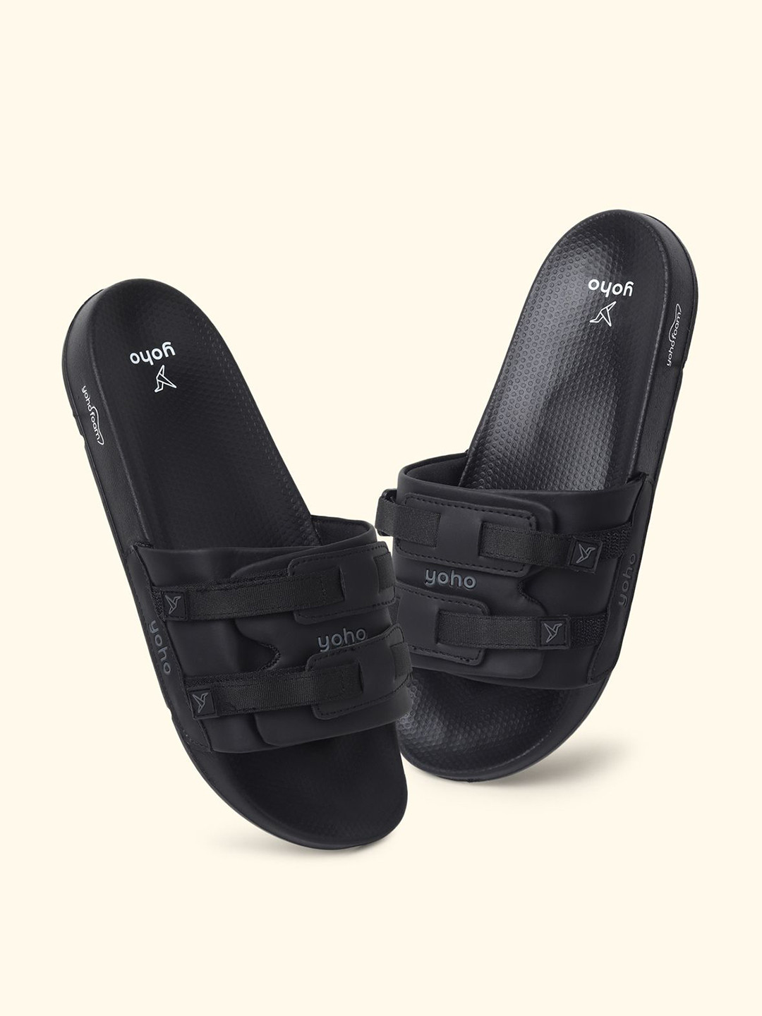 yoho Cityrift Men Textured Open Toe Sliders Flip Flops