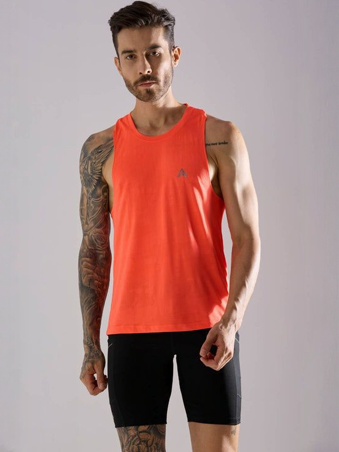 AGUANTE Men Round Neck Sleeveless Blaze Running Singlet Innerwear Vests