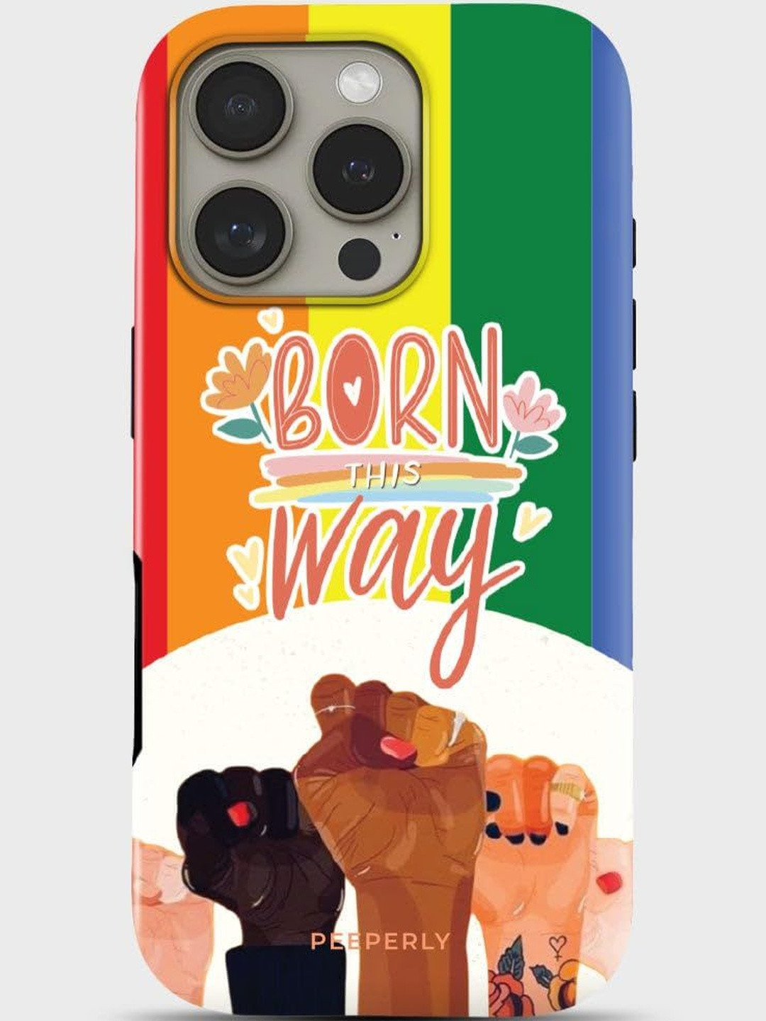 PEEPERLY Unisex iPhone 14 Pro Max Typography Max Born Proud Impact Resistant Back Case