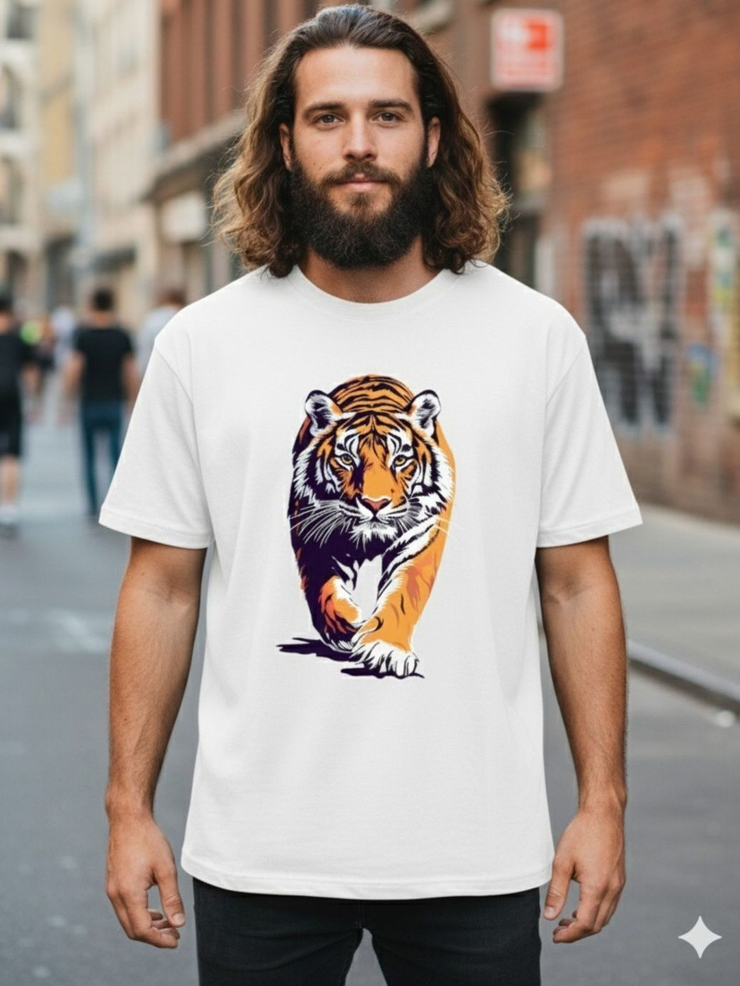 Men Graphic Printed Round Neck Regular Fit T-shirt