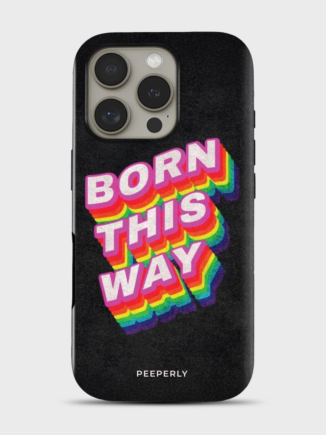 PEEPERLY Unisex iPhone 14 Pro Max Typography Max Pride Pop Impact Resistant Back Case