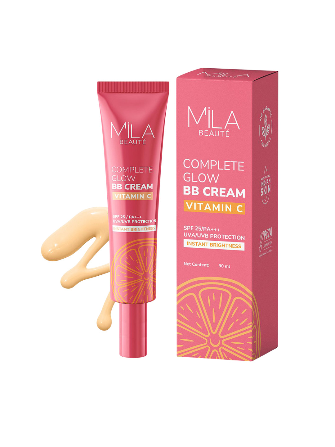 MILA BEAUTE Complete Glow SPF 25 BB Cream With Vitamin C - 30 ml - Medium