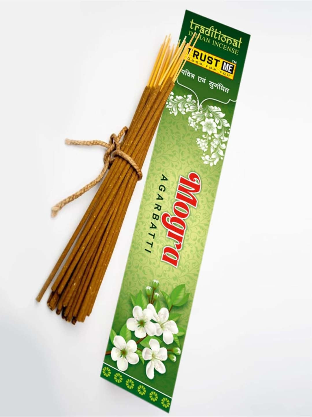 TRUST ME 12 Pieces Brown & Green Premium Mixed Fragrance Wooden Incense Sticks
