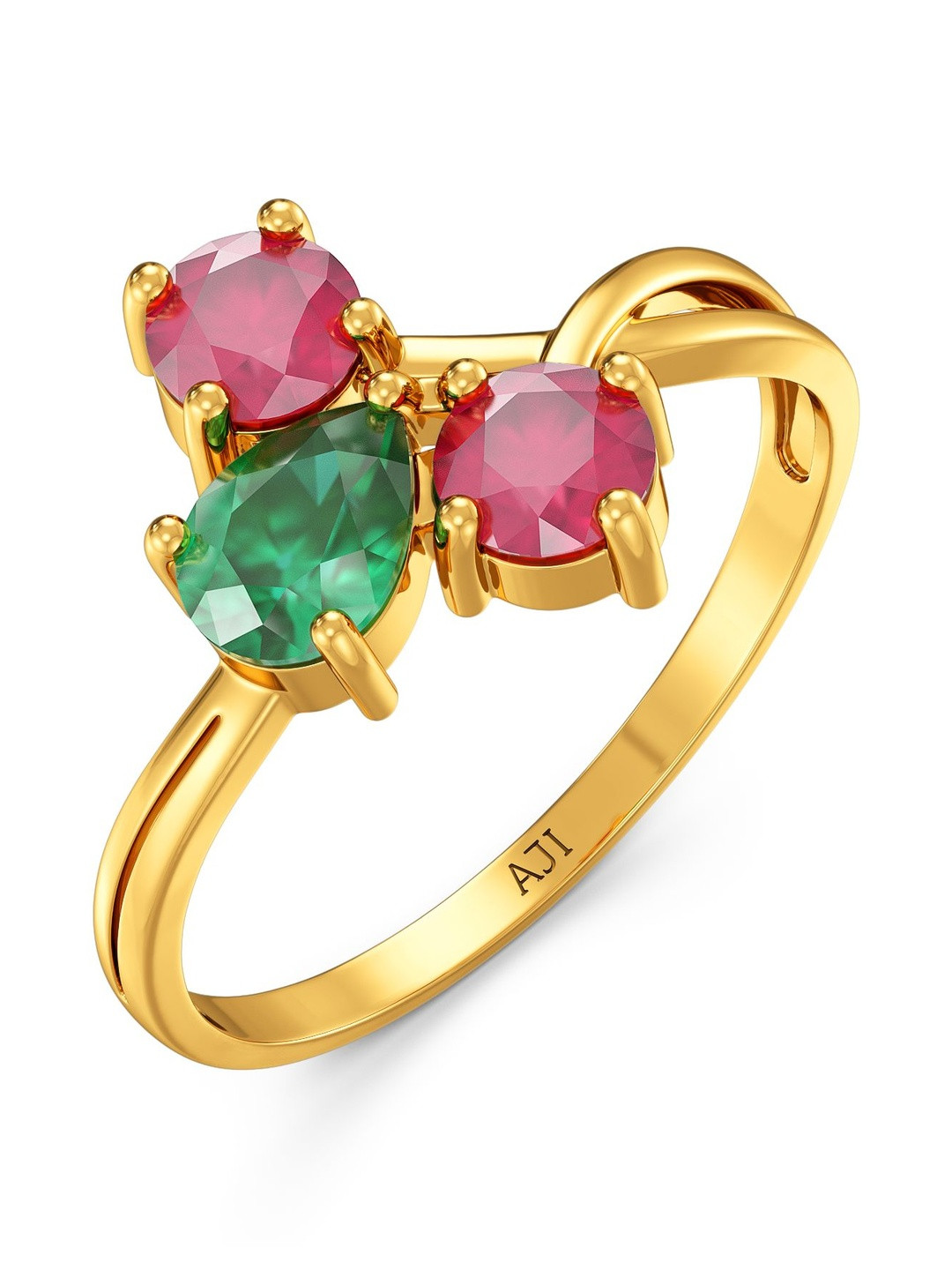 Joyalukkas 22Kt Gold Charming Finger Ring - 1.648 g