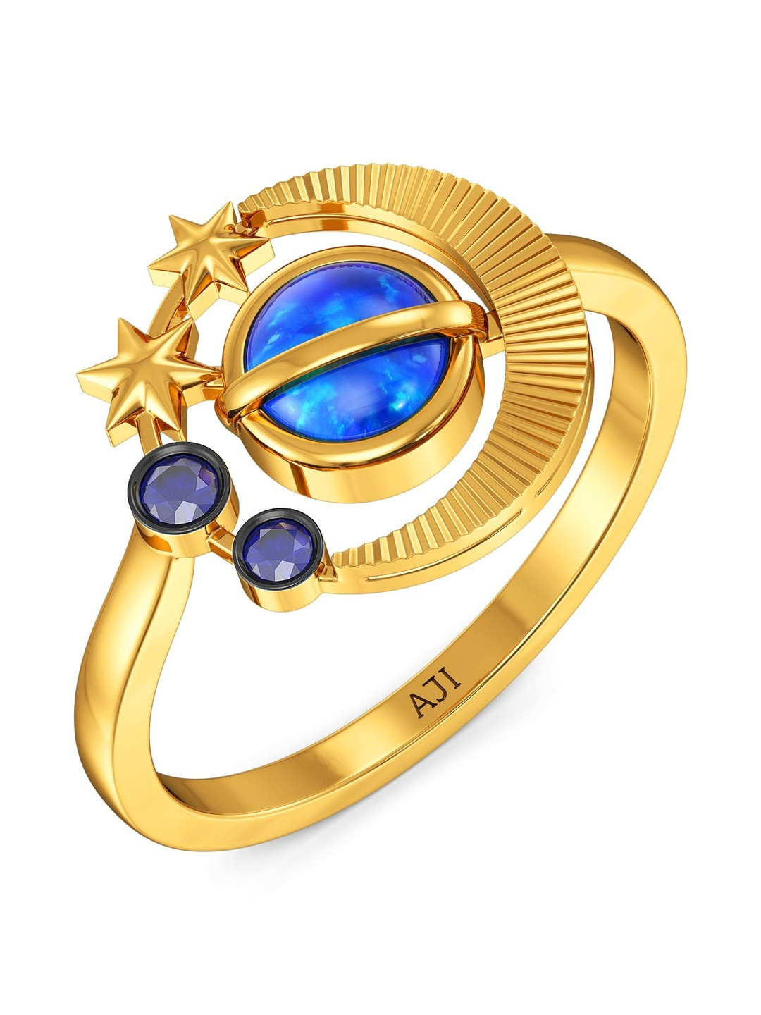 Joyalukkas Women 22Kt Gold Astral Harmony Finger Ring - 3.166 g