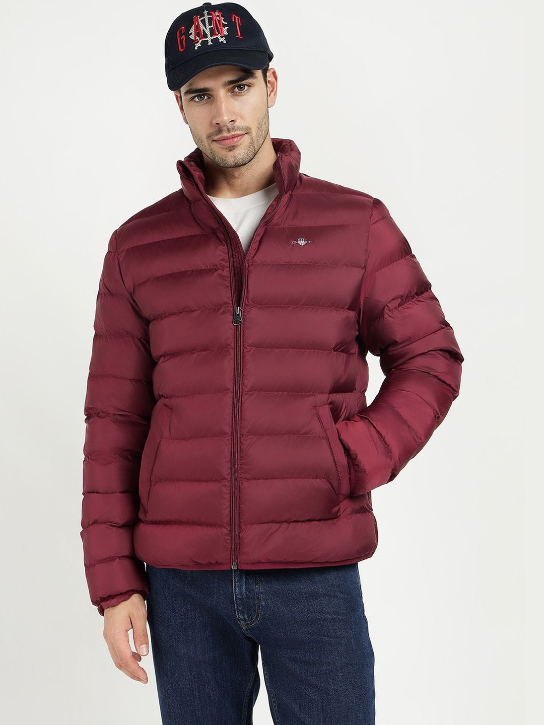 GANT Men Solid Quilted High Neck Puffer Jacket