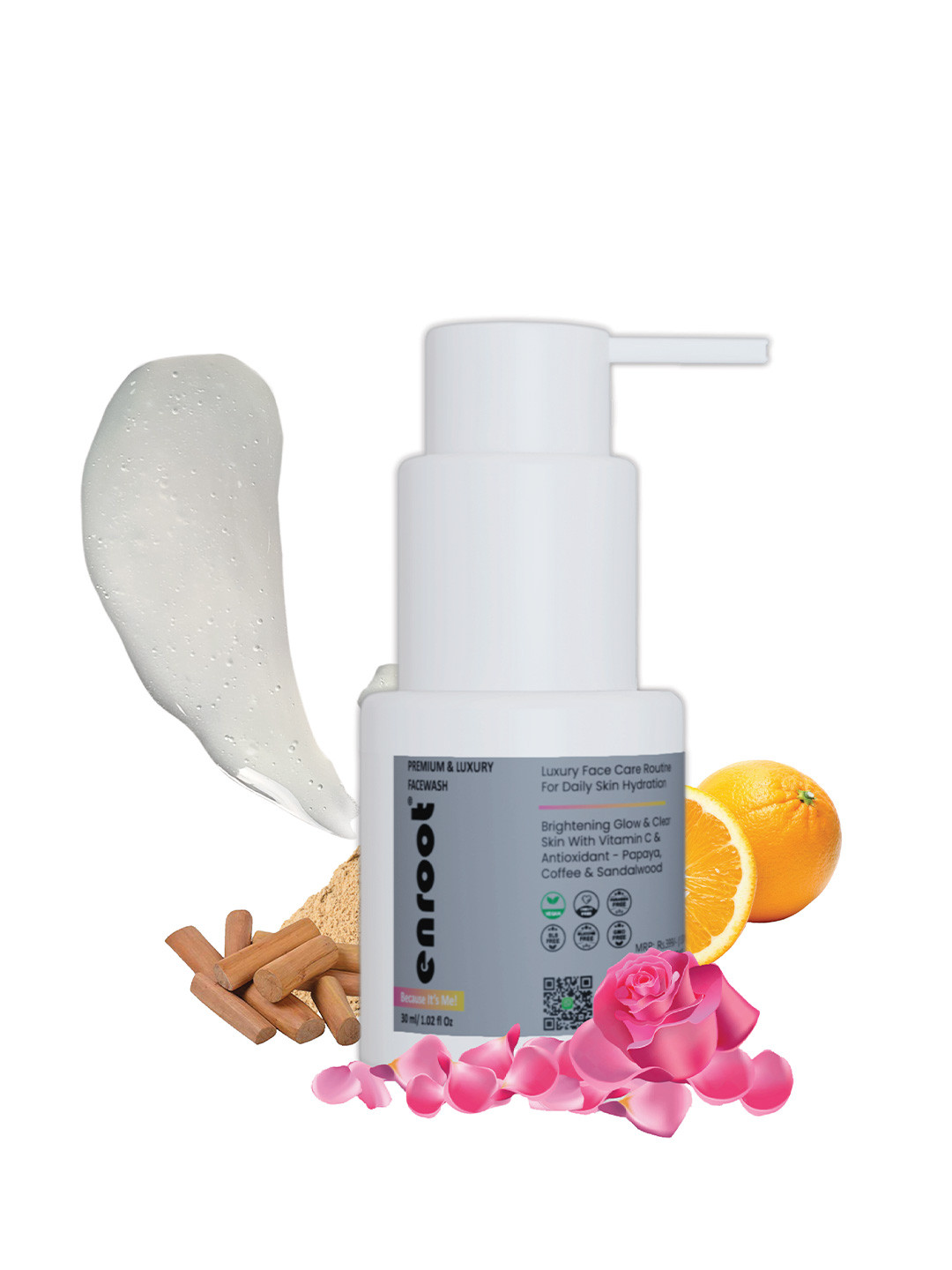 Enroot Premium & Luxury Face Wash With Orange Peel For Anti-Aging - 30 ml