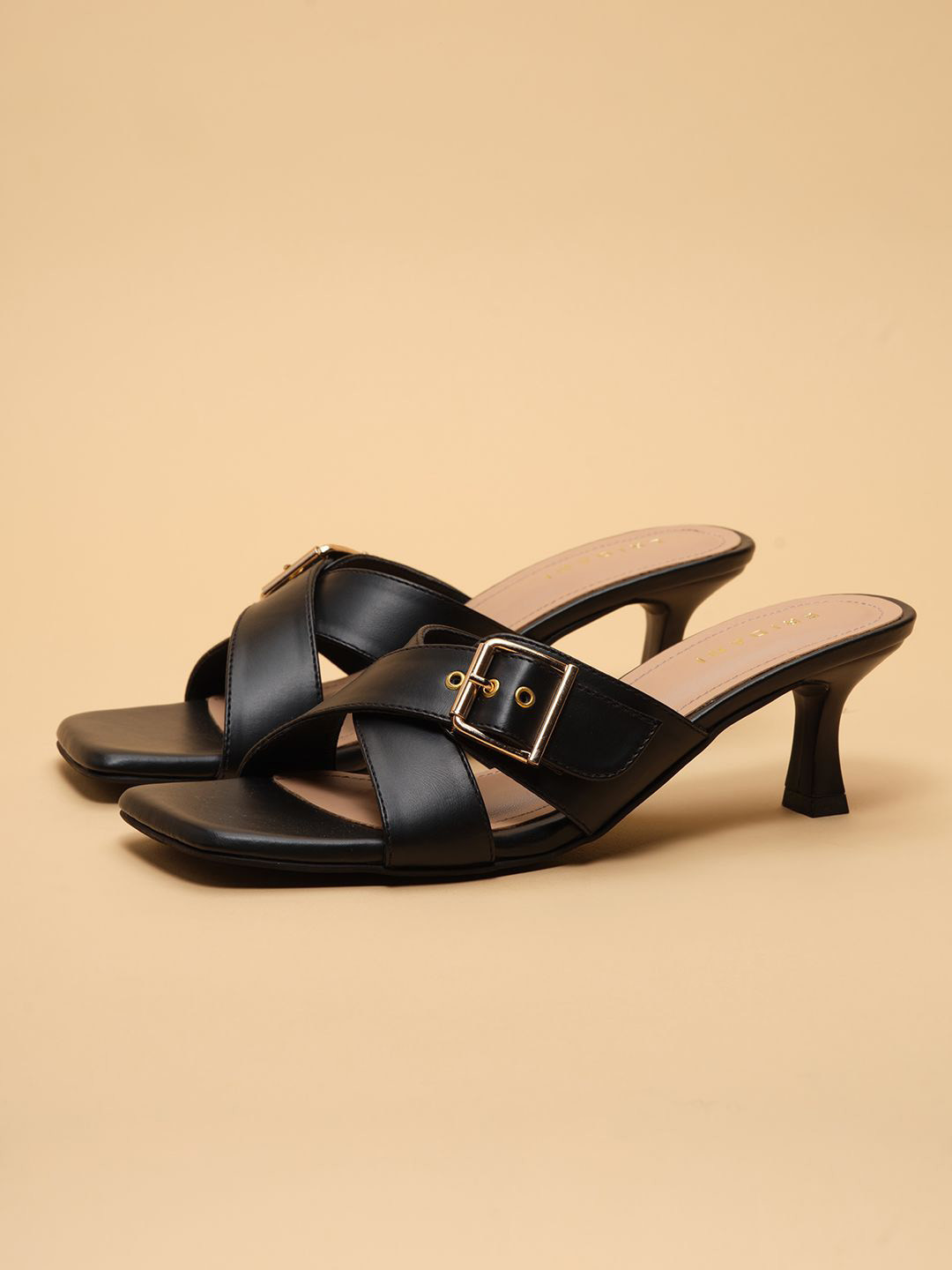 ERIDANI Women Kitten Open Toe Buckles Casual Sandals