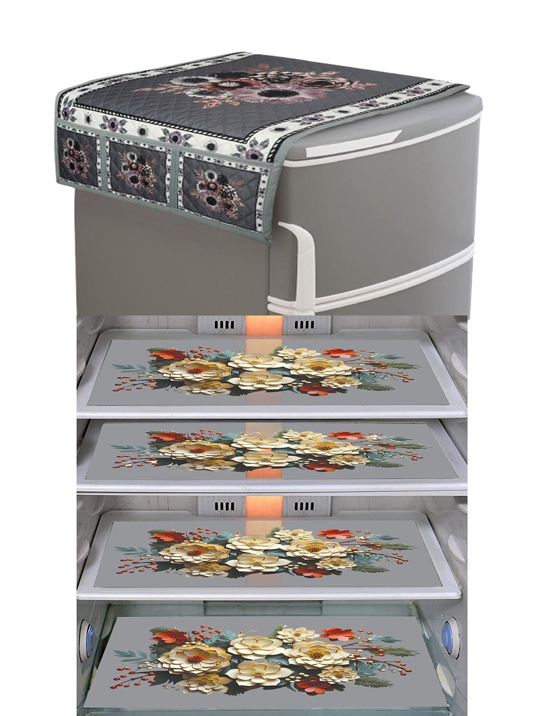 LooMantha Set of 5 Fridge Mat Combo