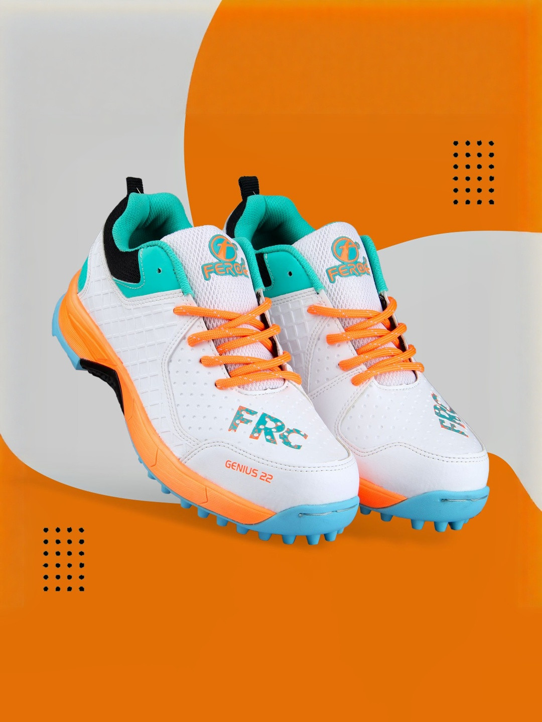 Feroc Genius 22 Men Cricket Mid-Top Lace-Ups Non-Marking Shoes