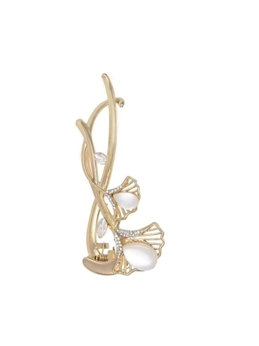 Medbuddy Golden Metallic Accent Claw Clip