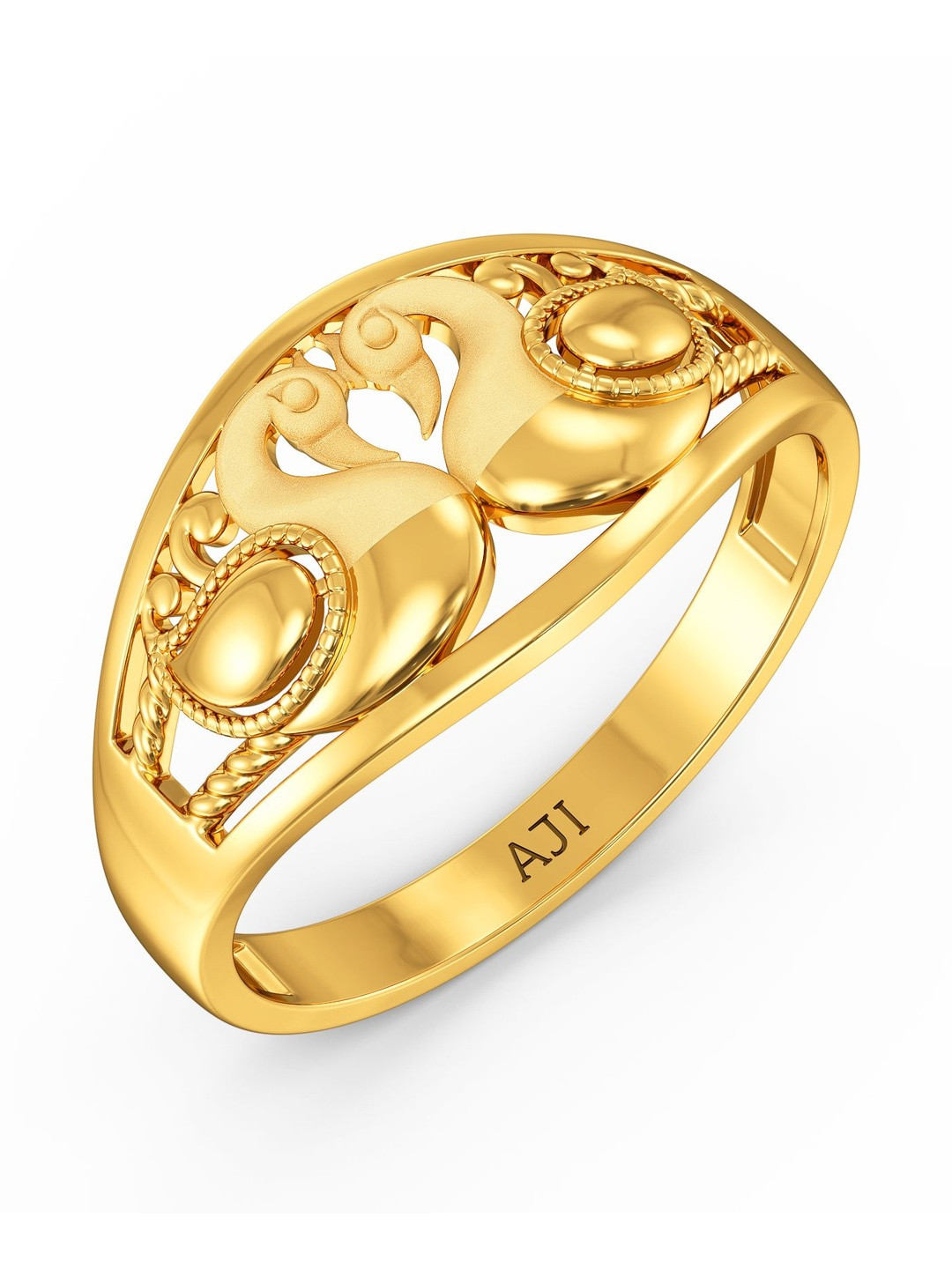 Joyalukkas Women 22Kt Gold Swan Serenity Finger Ring - 3.936 g