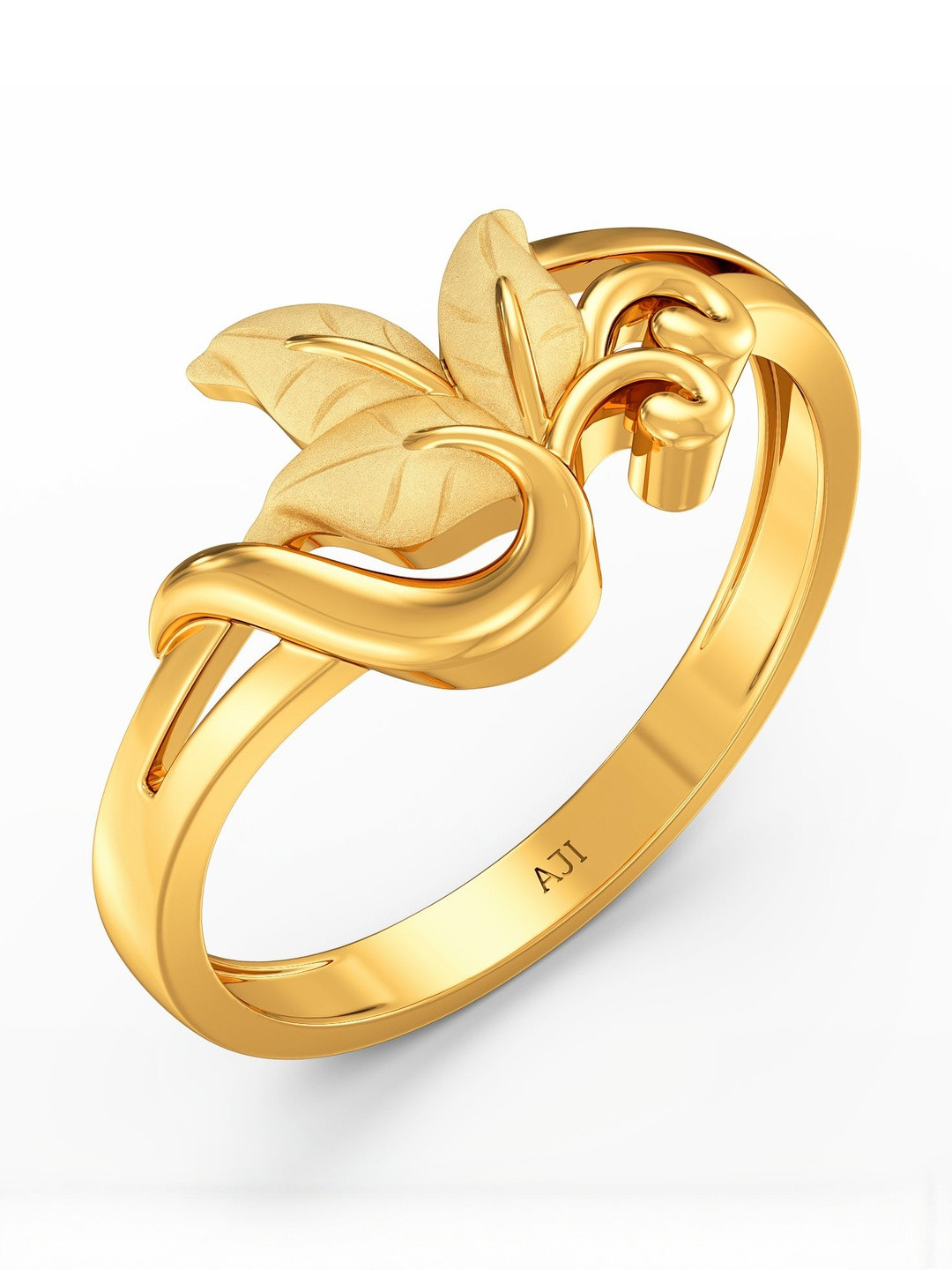 Joyalukkas 22Kt Gold Leafy Finger Ring - 2.668 g