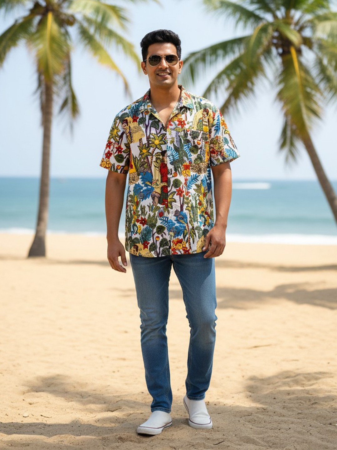 MASU LIVING Men Graphic Printed Cotton Casual Shirt