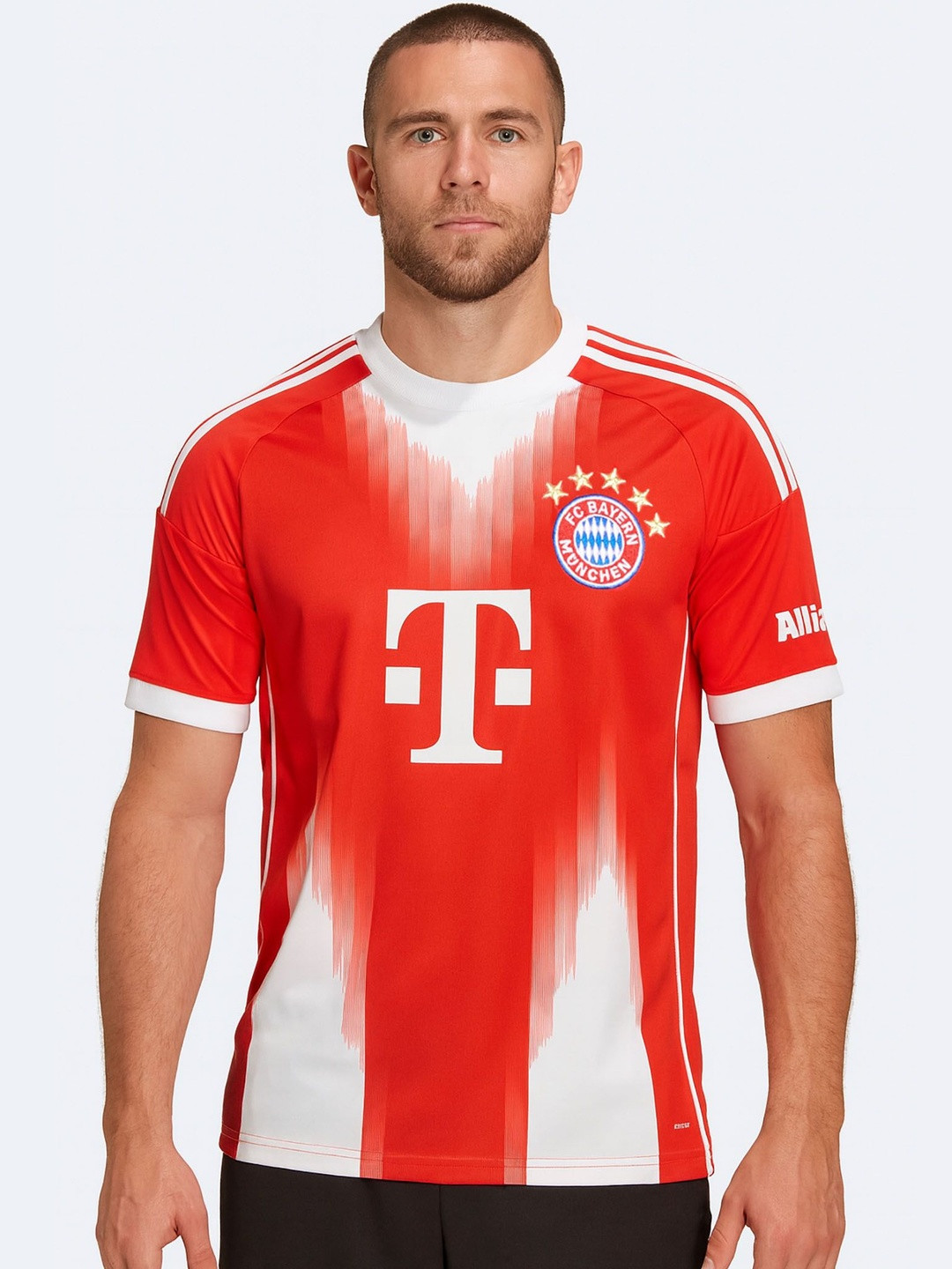 dostitch Men Bayern Munich Printed Round Neck Regular Fit Dri-FIT T-shirt
