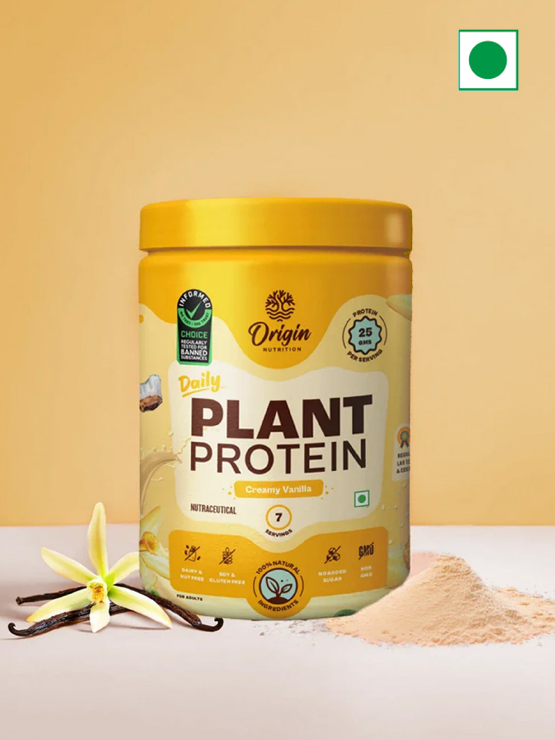 Origin Nutrition Daily Plant Protein Vanilla Flavour 278g