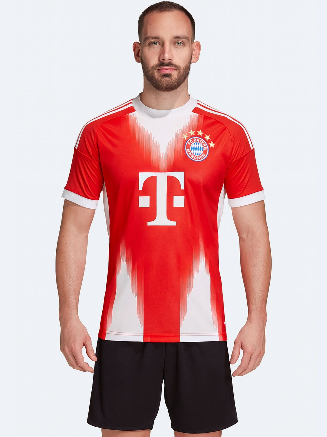 dostitch Men Bayern Munich Home Kit Football Jersey Dri-FIT T-shirt