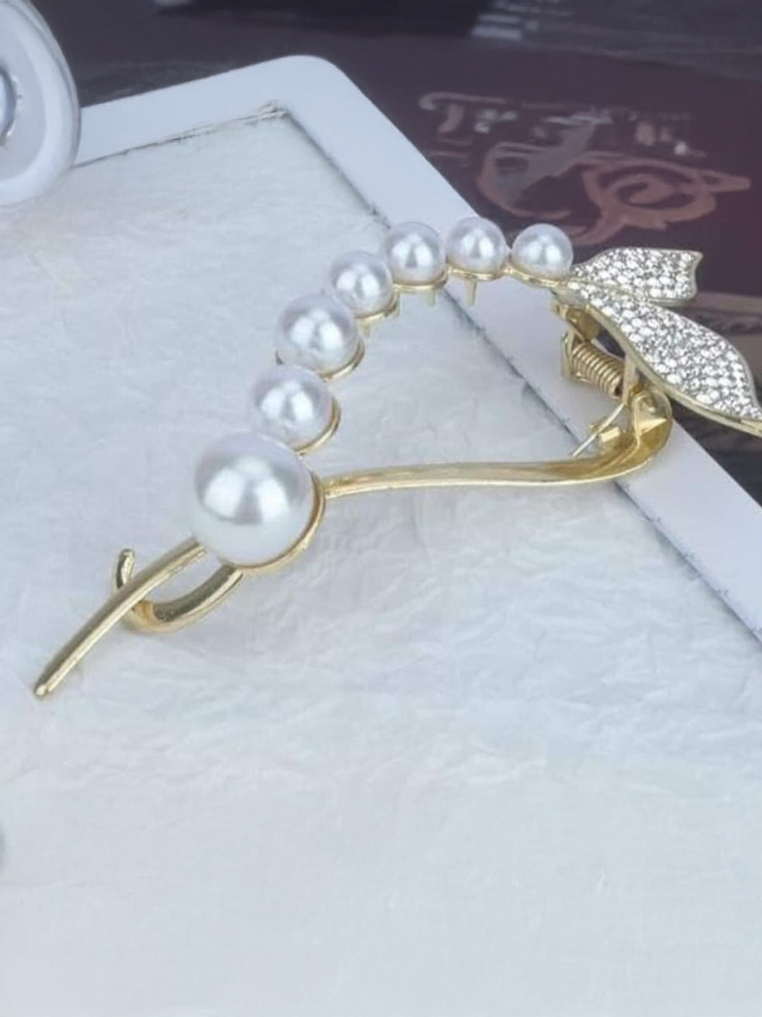 Medbuddy Women Gold Tone French Barrette