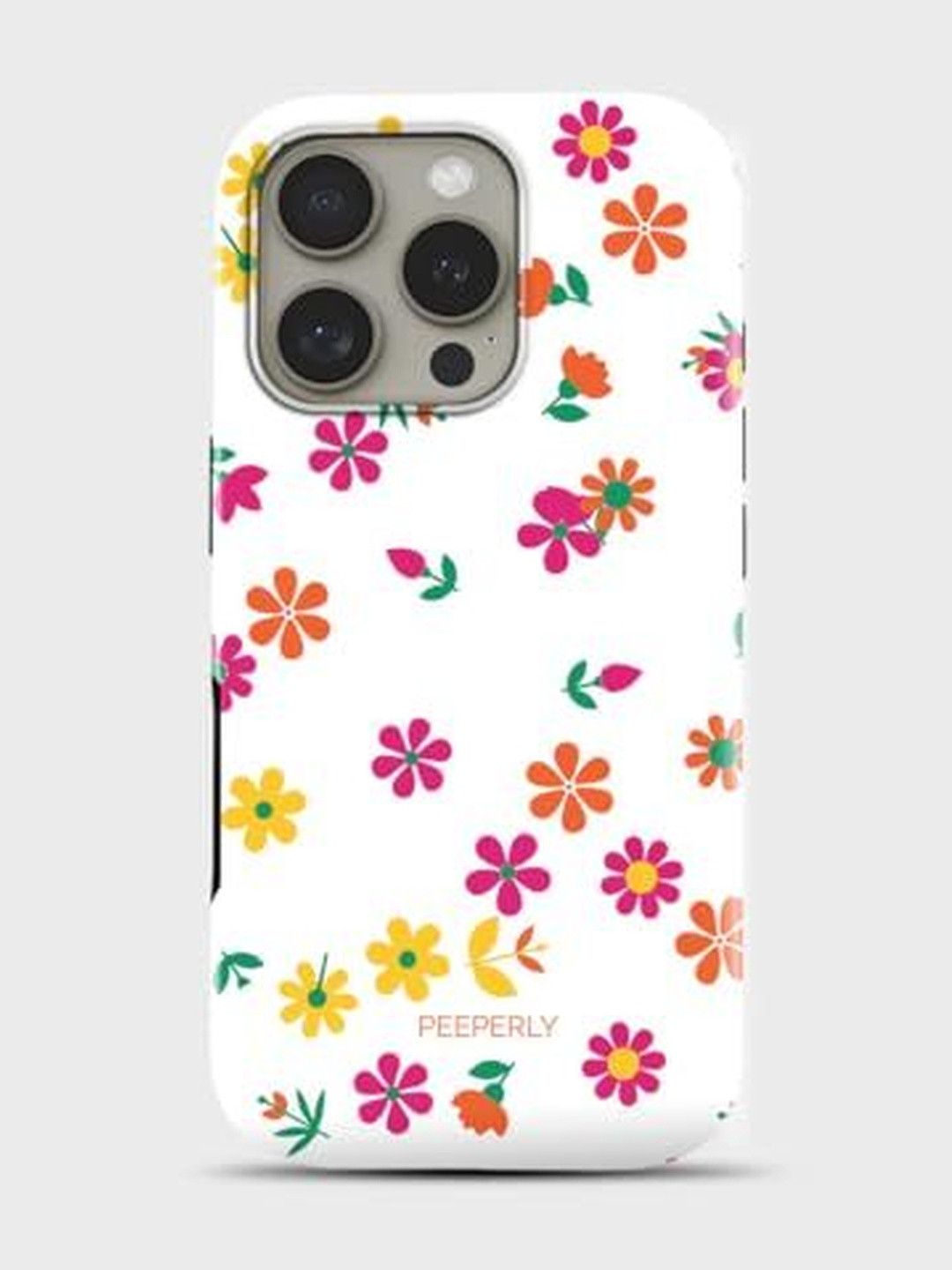 PEEPERLY Unisex iPhone 14 Pro Floral Fiore Beauty Crystal Impact Resistant Back Case