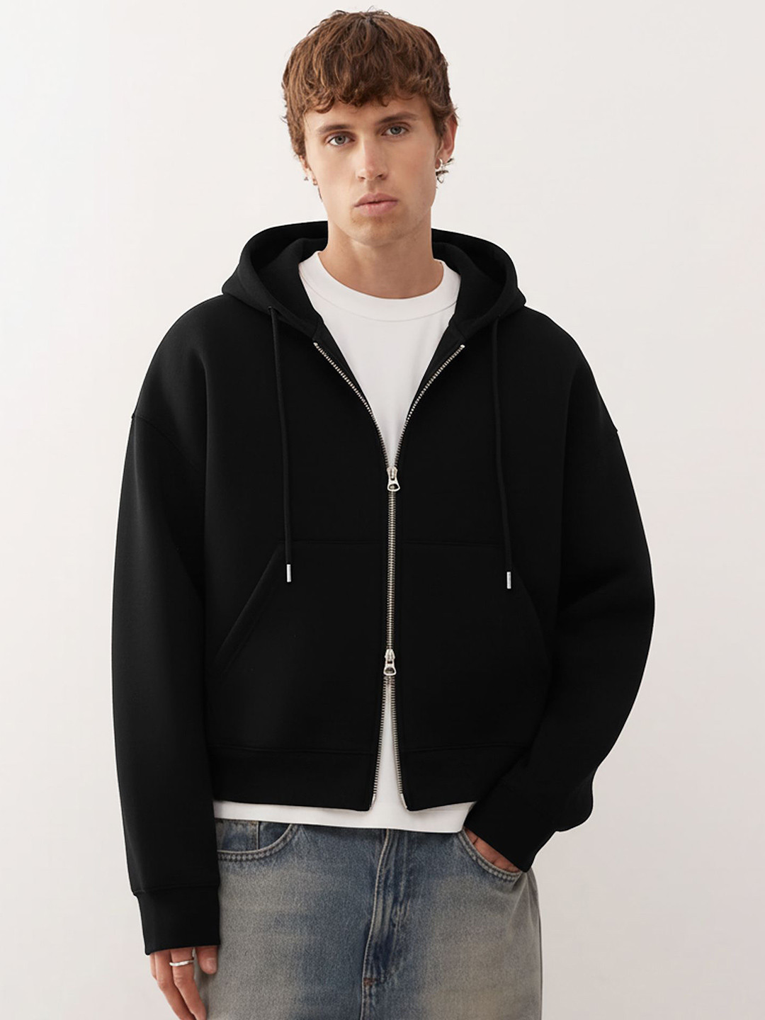 Maniac Men Dual Zipper Hooded Neck Sweatshirt