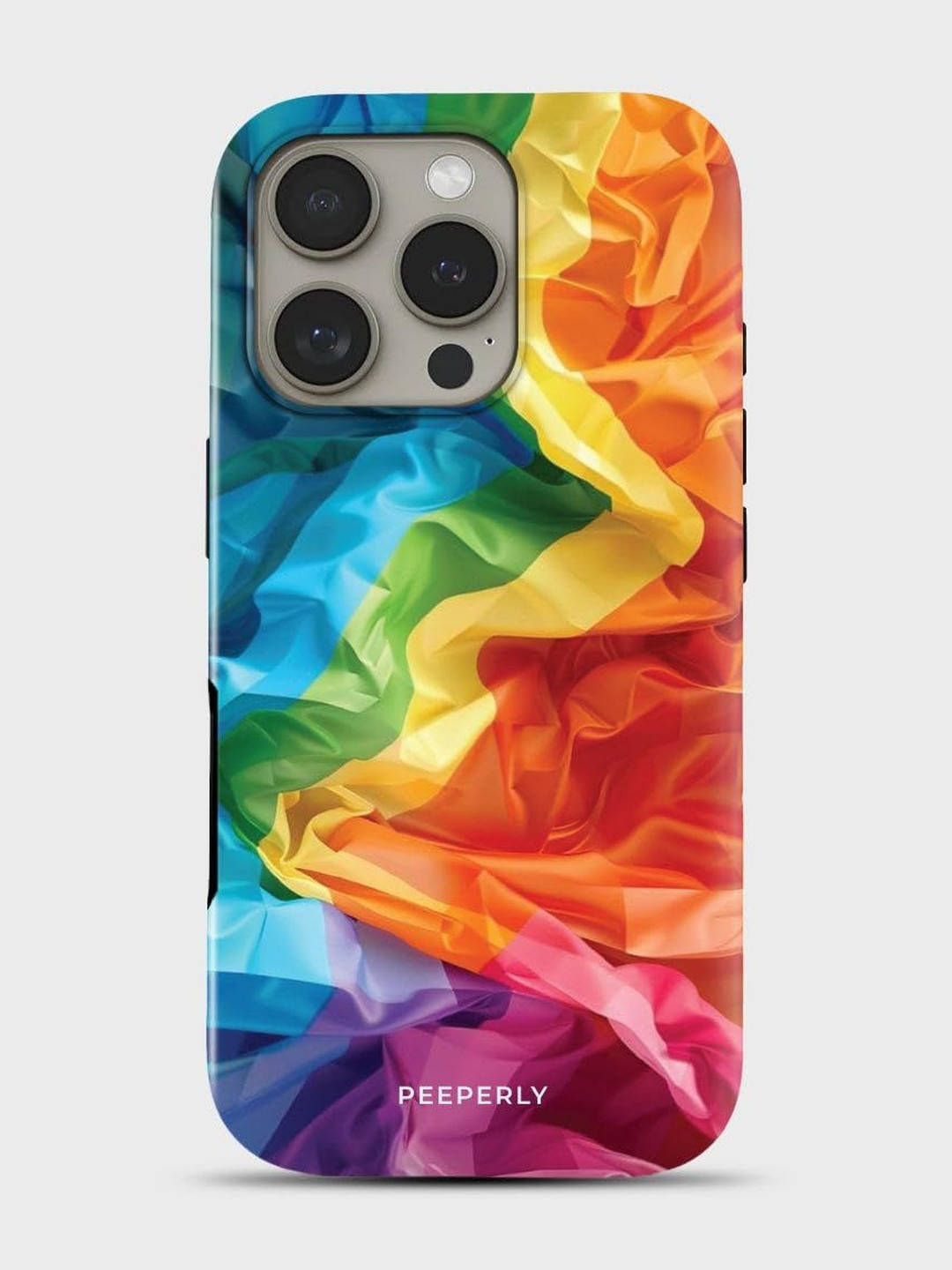 PEEPERLY Unisex iPhone 14 Pro Abstract Infinite Love Crystal Impact Resistant Back Case