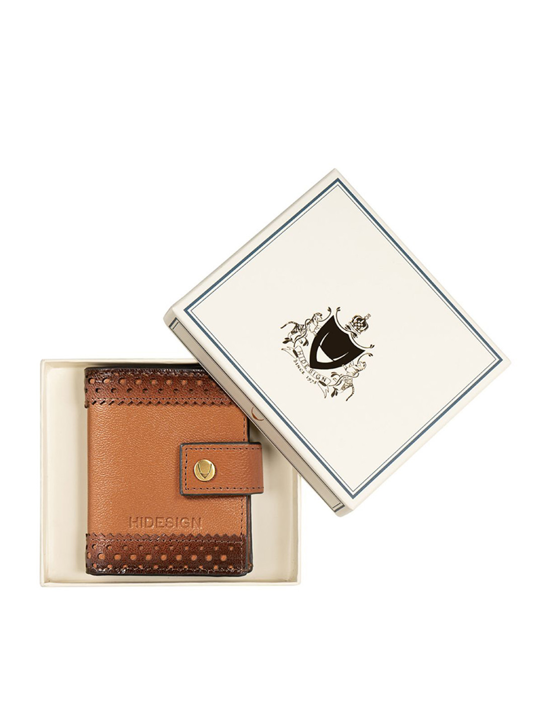 Hidesign Women Geometric Textured Leather Card Holder Wallets