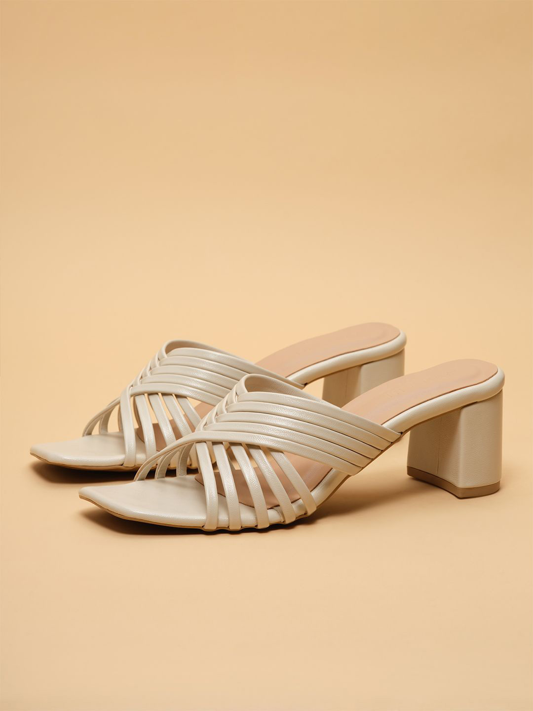 ERIDANI Women Open Toe Work Block Sandals