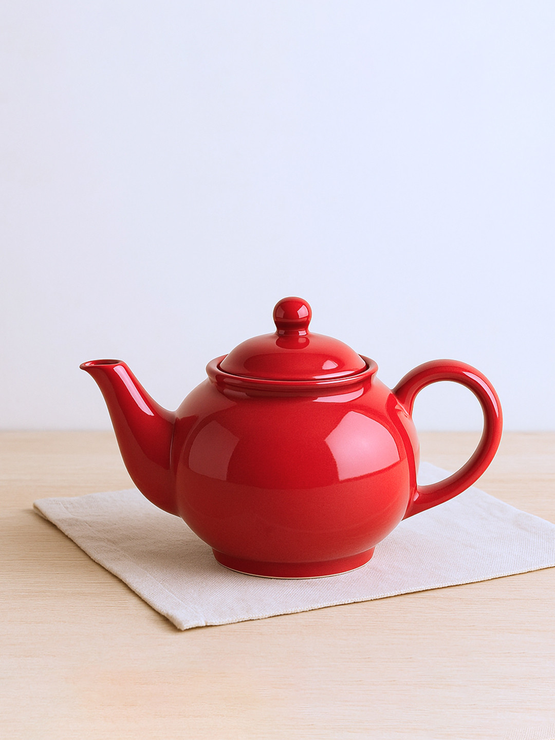 BlackCarrot Red Dishwasher and Microwave Safe Ceramic Kettle 900ml
