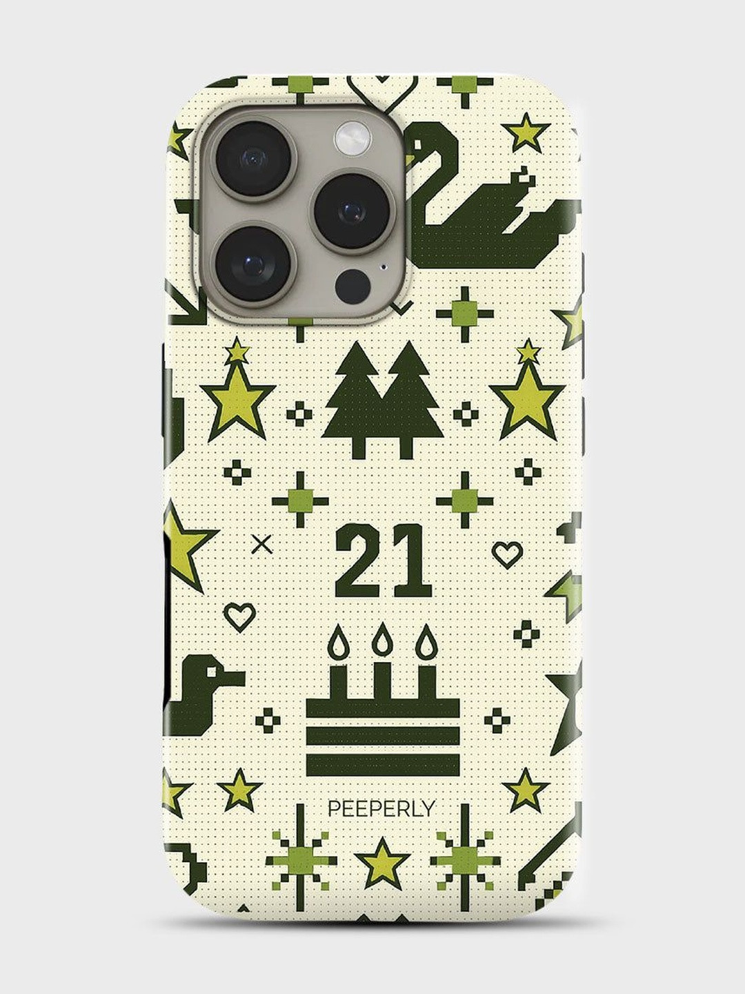 PEEPERLY Unisex iPhone 14 Pro Geometric Magic Fest Crystal Impact Resistant Back Case