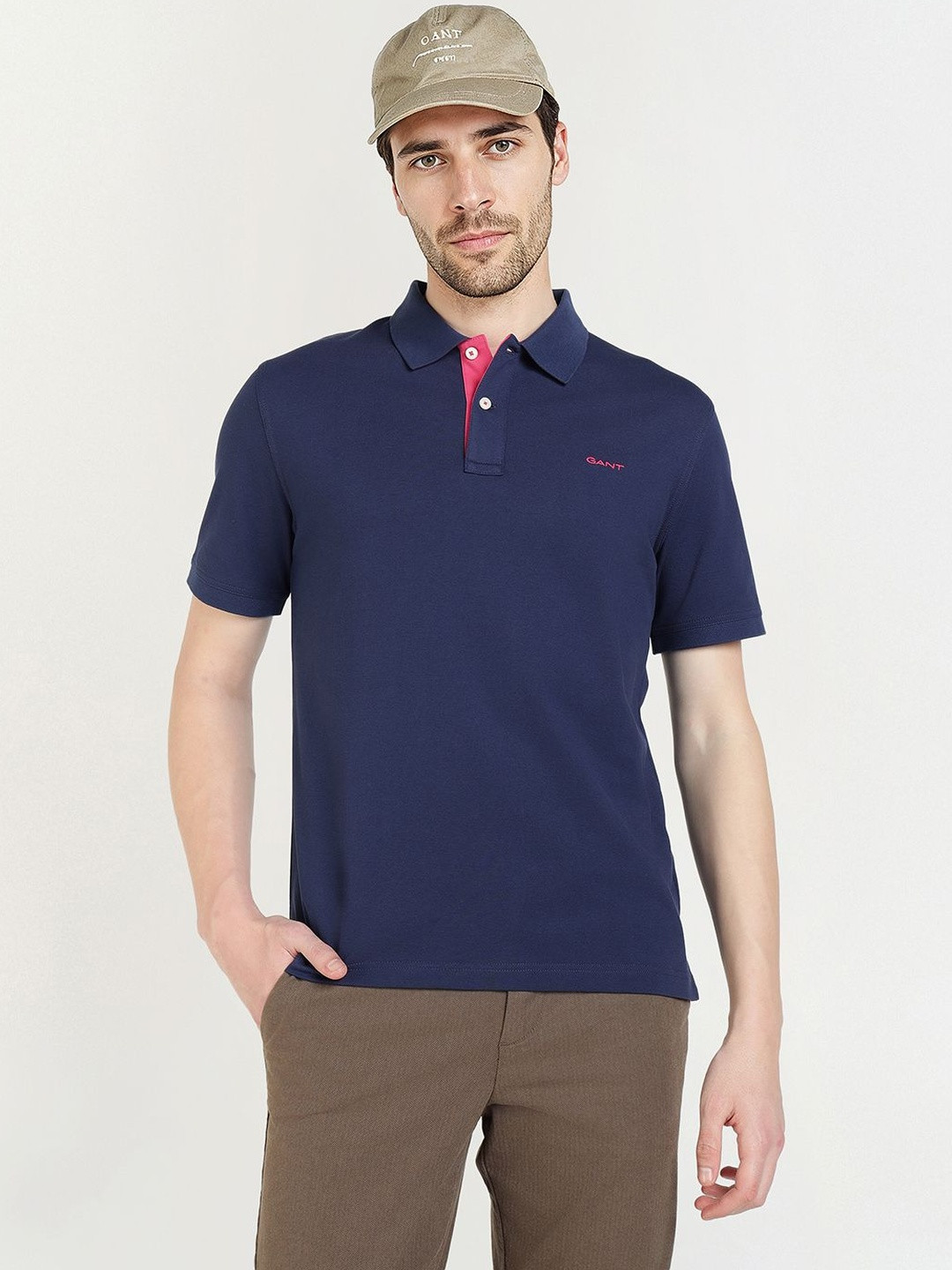GANT Men Regular Fit Polo Collar Short Sleeve T-shirt