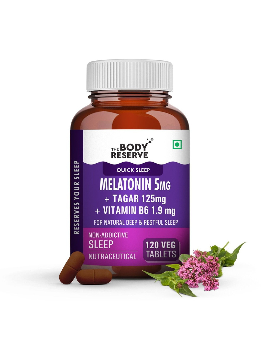 The Body Reserve Melatonin 5mg Tablets - 120 Tablets