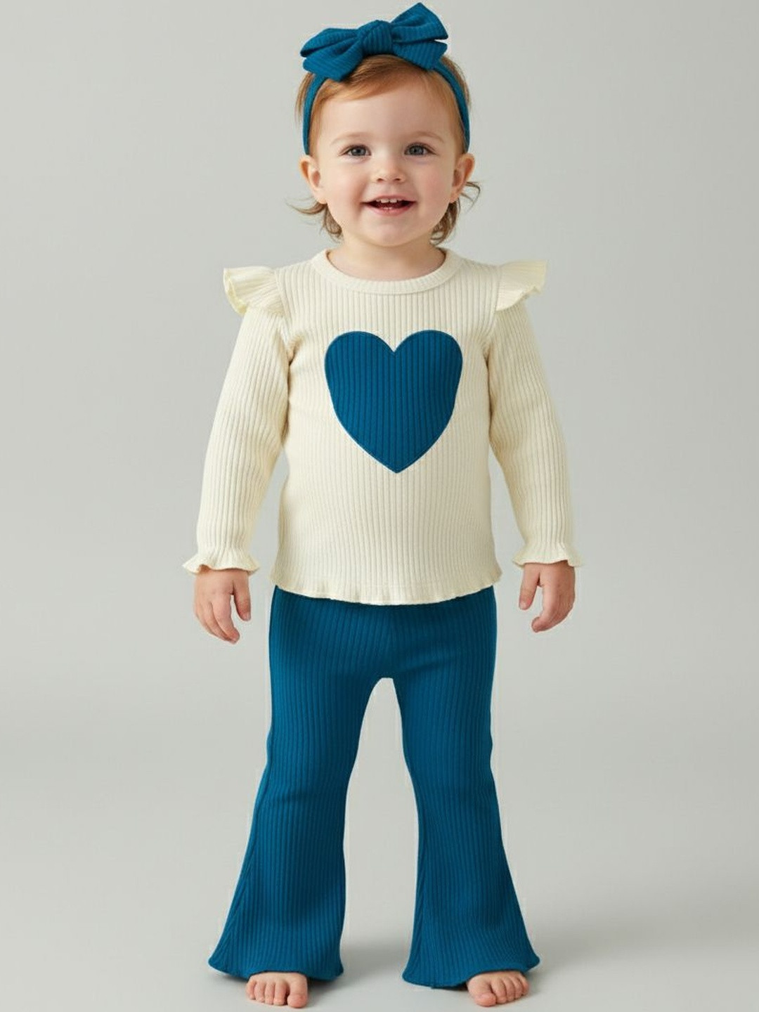 FAVORITE STORE Girls Self Design Top with Trousers