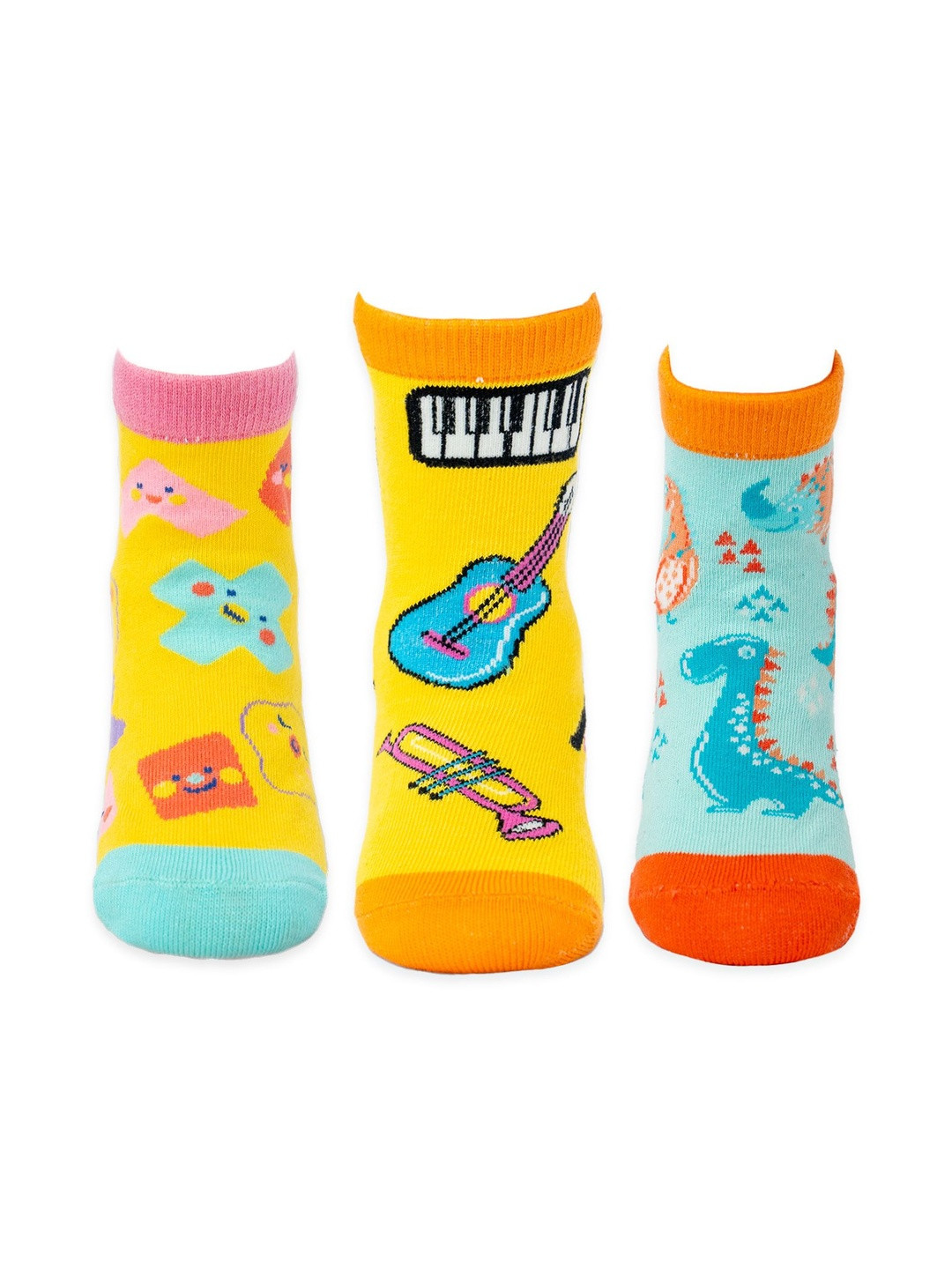 NEONERA Pack of 3 Dynamic Beats Ankle socks