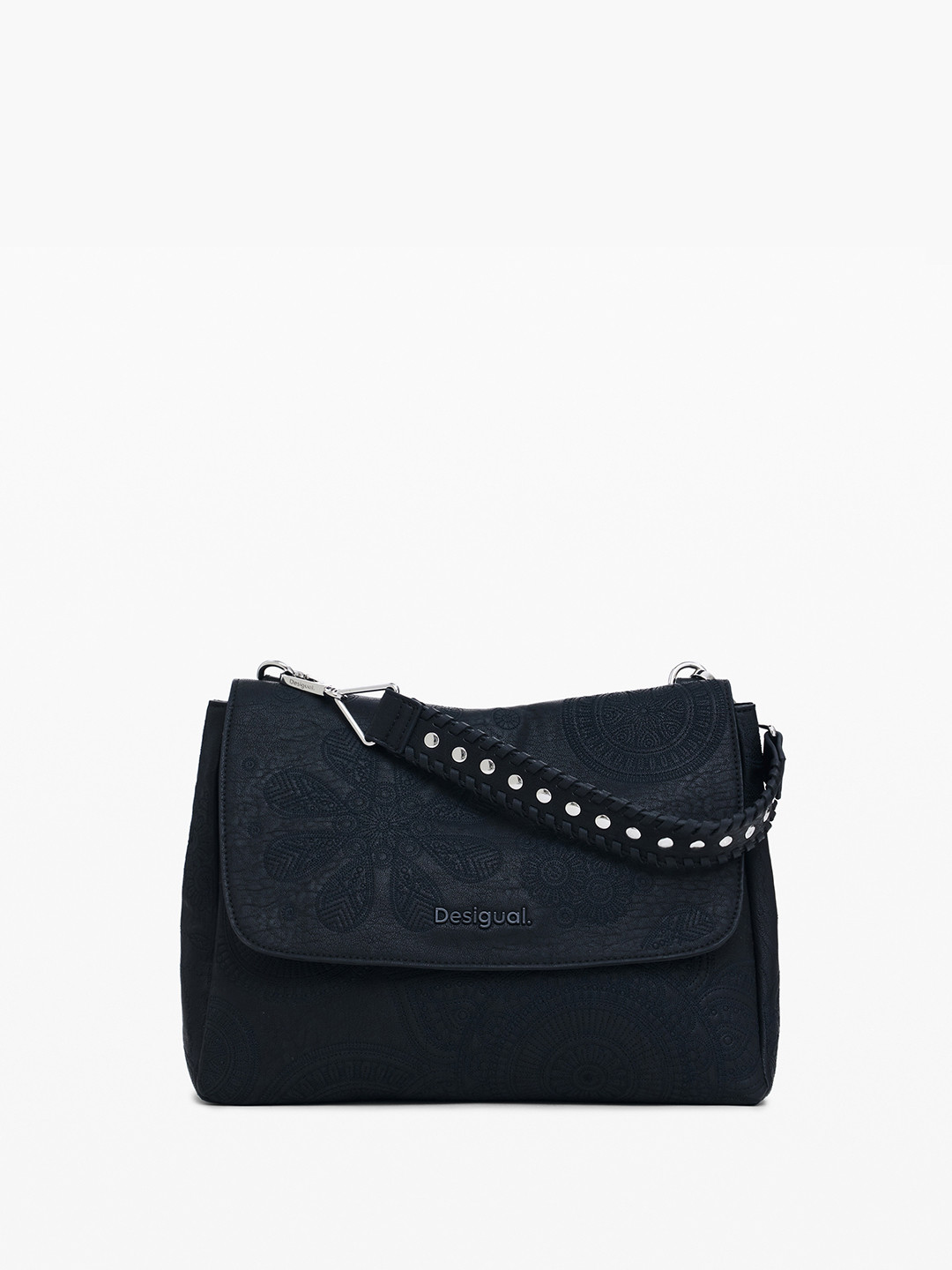 Desigual Floral Textured Baguette Shoulder Bag