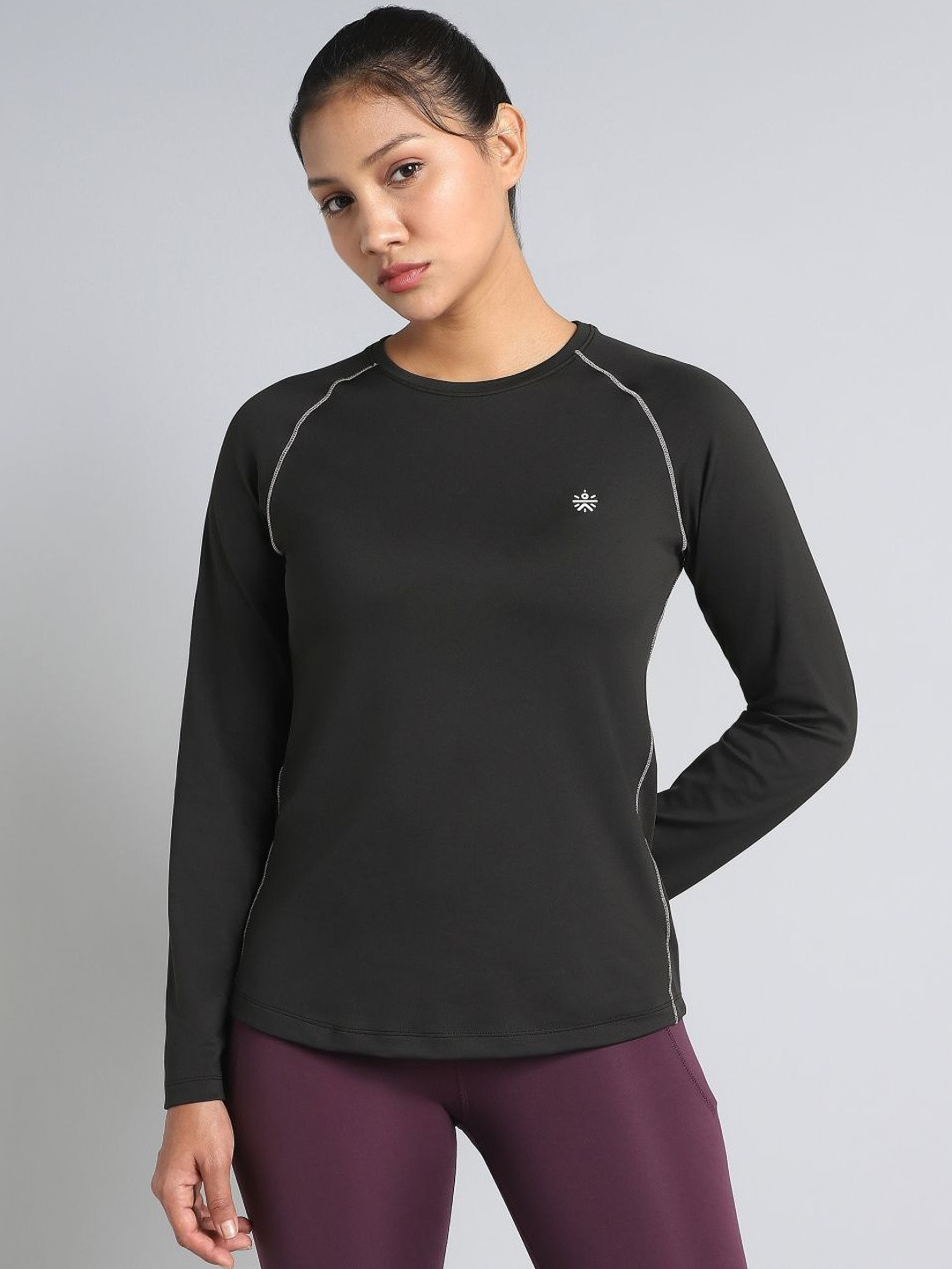 CULT Women's Black Build Up Performance Recycled Poly T-shirt