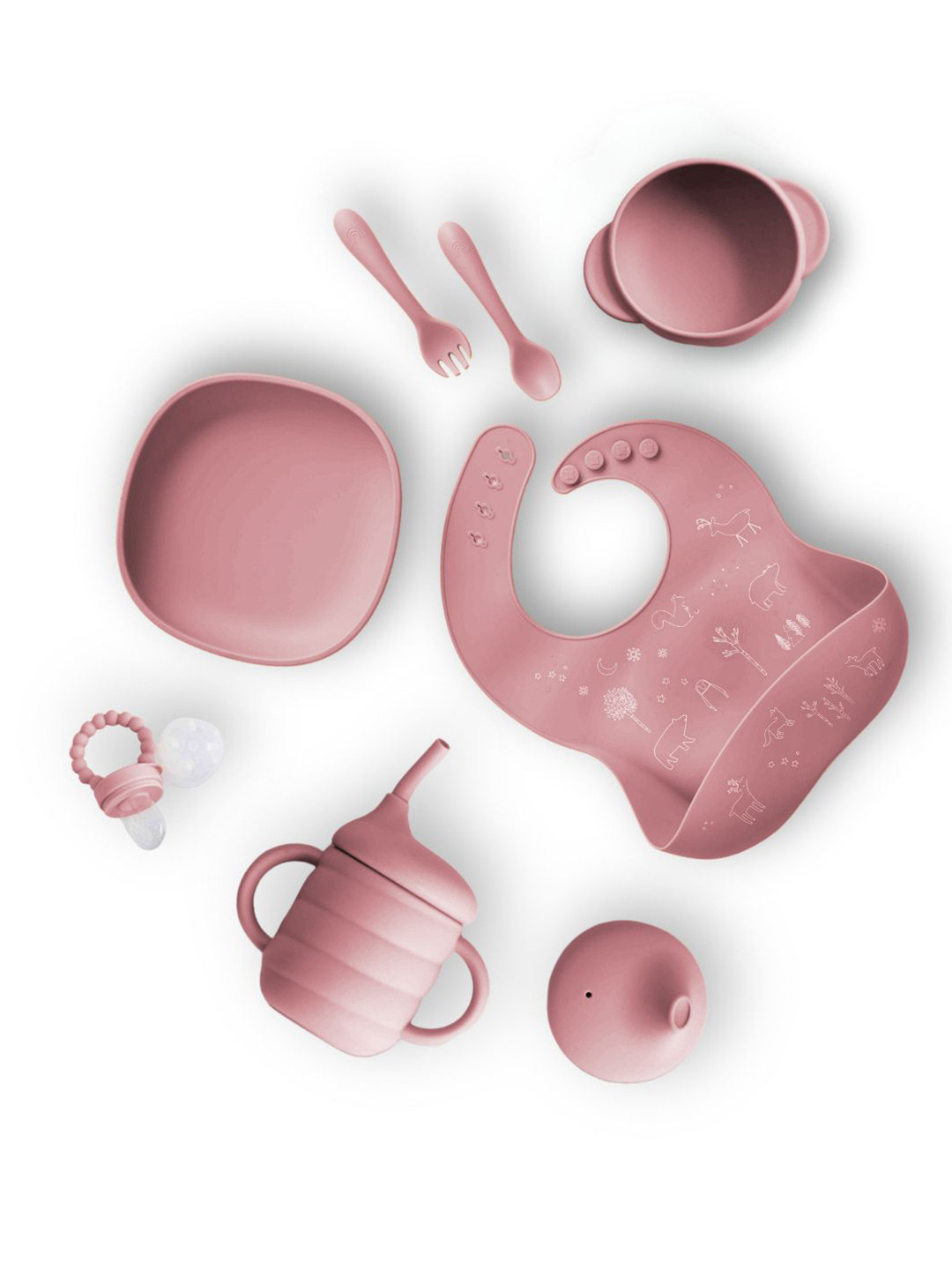 BabyStreet 6Pcs Dishwasher Safe All-In-One Feeding Set