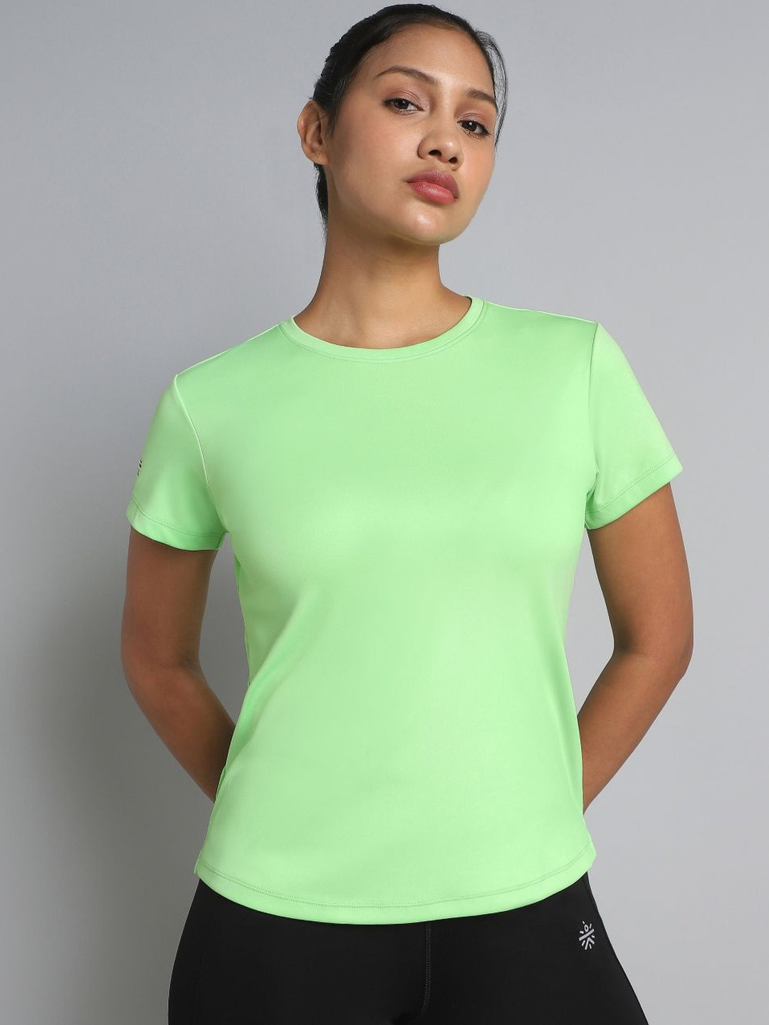 CULT Women Neon Green Ultimate Performance Recycled Poly T-shirt