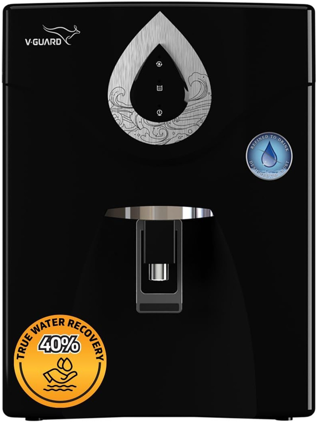 V-Guard Zenora Black RO+UV+MF+MIN Water Purifier 7L