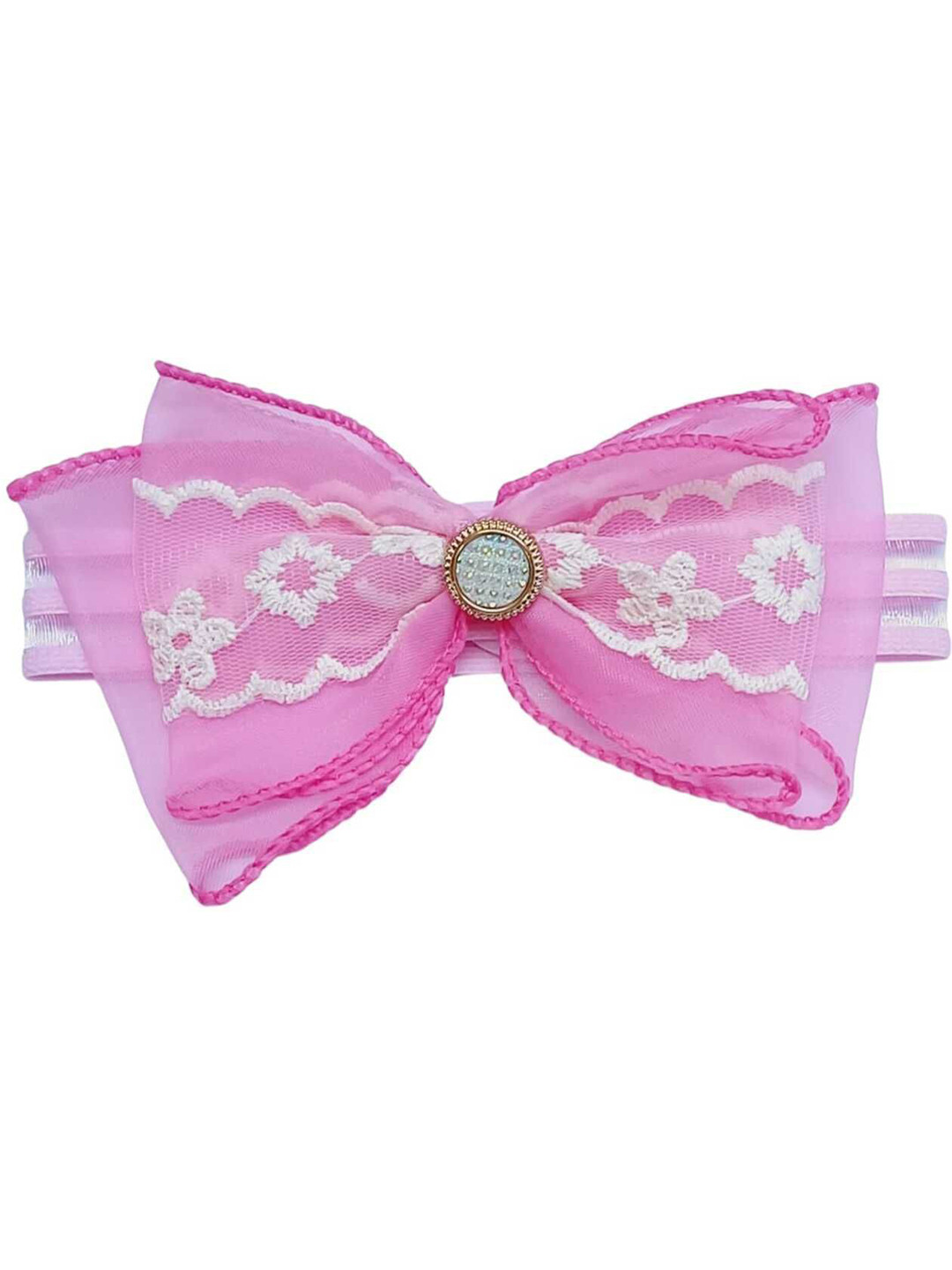 Medbuddy Kids Pink Bow Embellished Hair Clip
