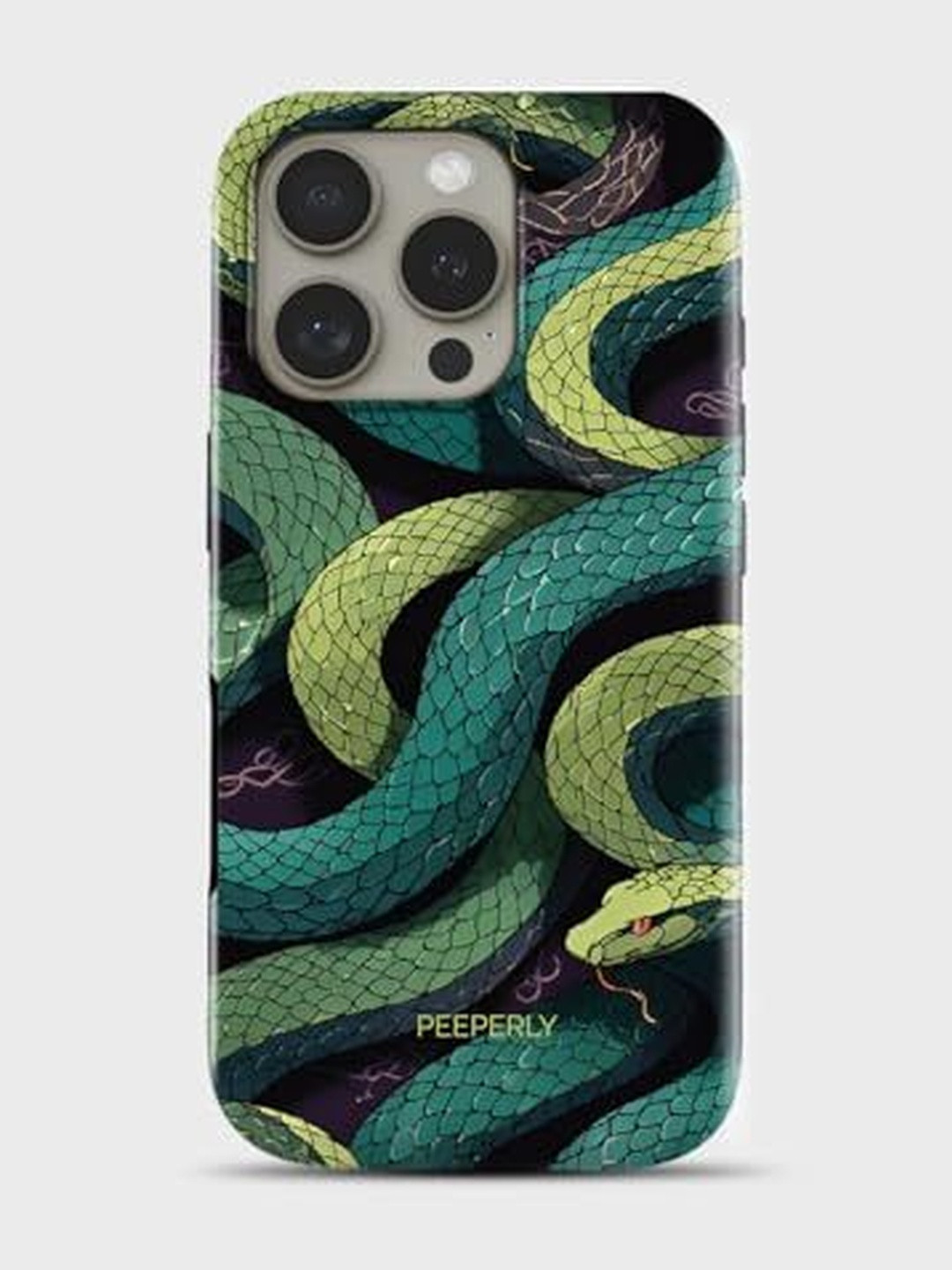 PEEPERLY Unisex iPhone 14 Pro Abstract Poison Charm Crystal Impact Resistant Back Case