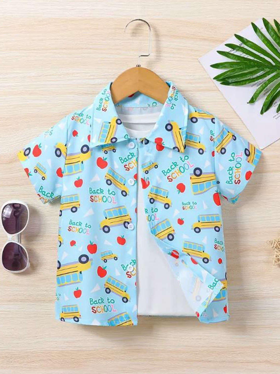 M J Fashion Kids Pack of 2 Relaxed Regular Fit Polka Dot Printed Cotton Casual Shirts