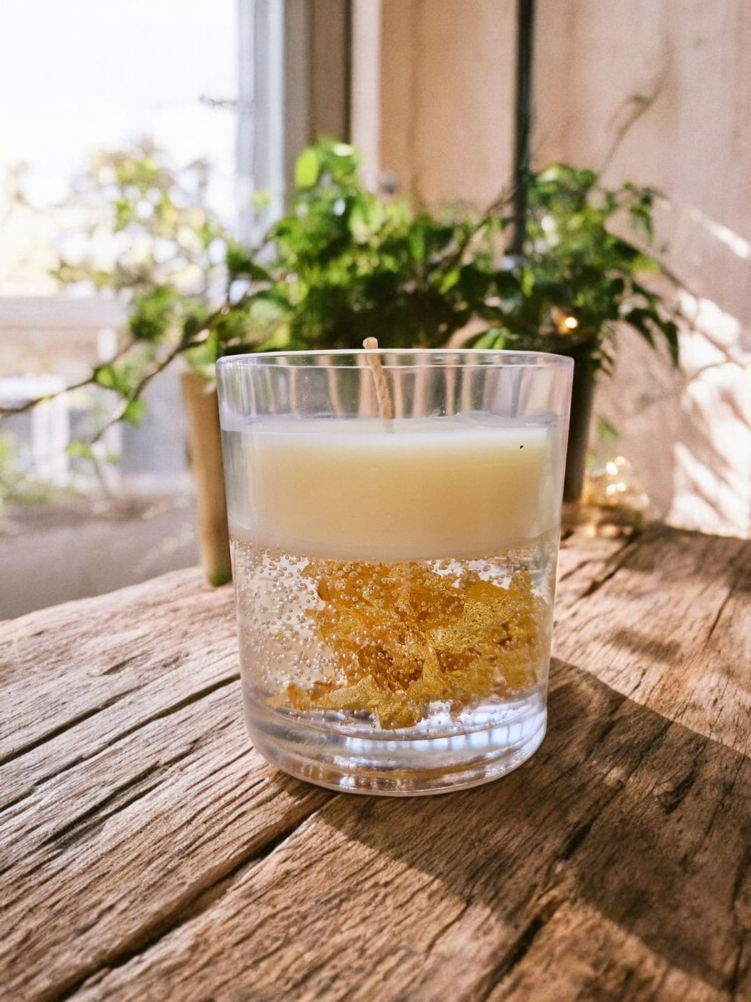 Eleven To Eleven Decor Gold-Toned & White 1 piece Long Burning Scented Jar Candle