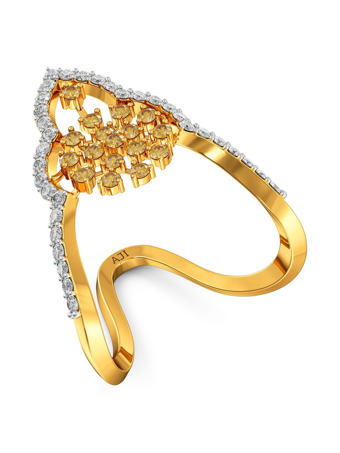 Joyalukkas Women 22Kt Gold Vanki Serenity Finger Ring - 3.398 g