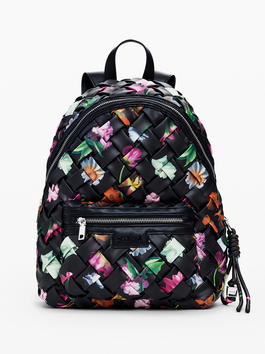 Desigual Women Floral Print Weave Design Backpack
