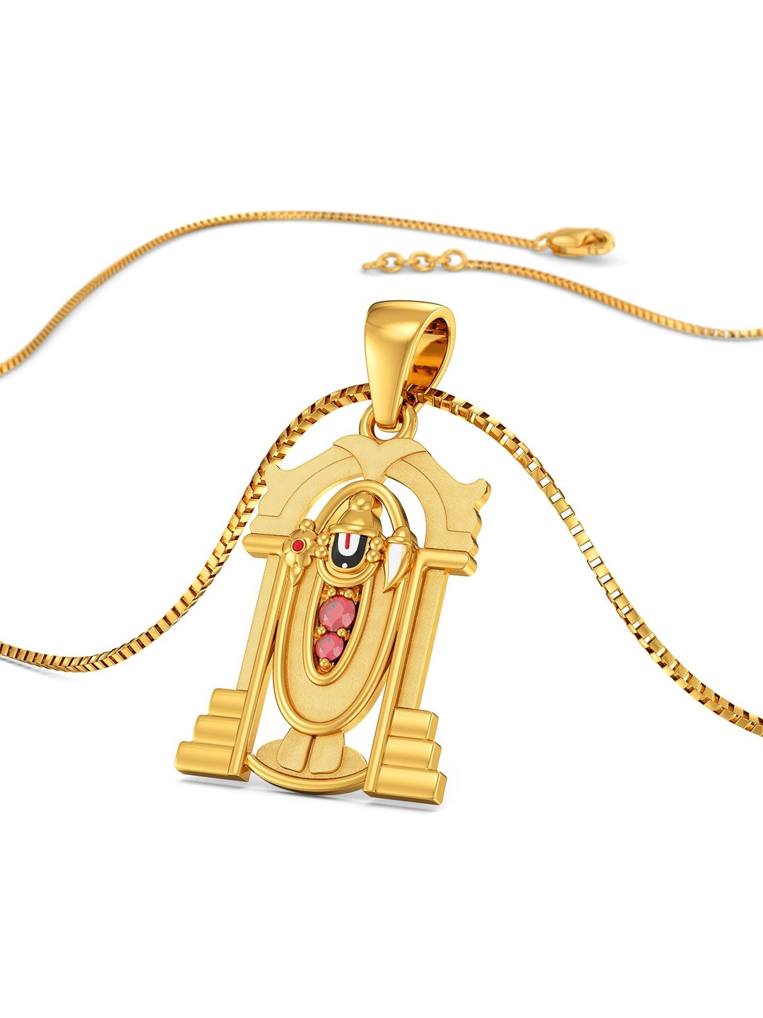 Joyalukkas Unisex 22Kt Gold Lord Tirupati Balajis Pendant - 3.4 g