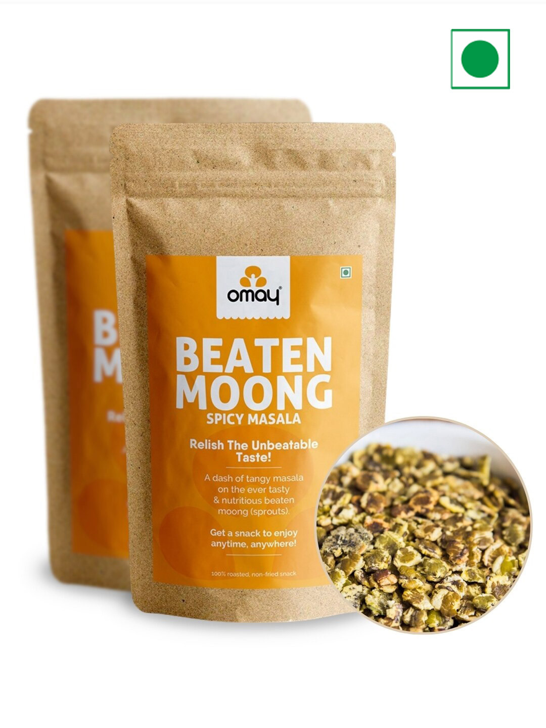 Omay Foods Set of 2 Beaten Moong- 400Gms