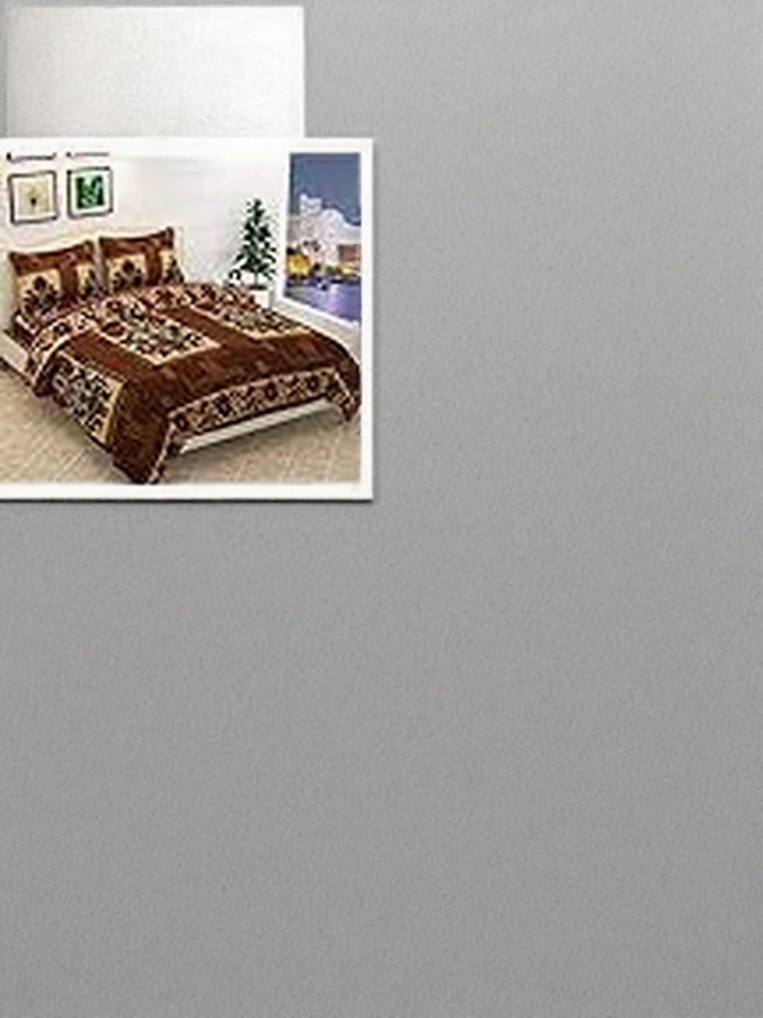 Prozone collection Rishta Brown & Cream-Coloured  Queen Bedsheet with 2 Pillow Covers