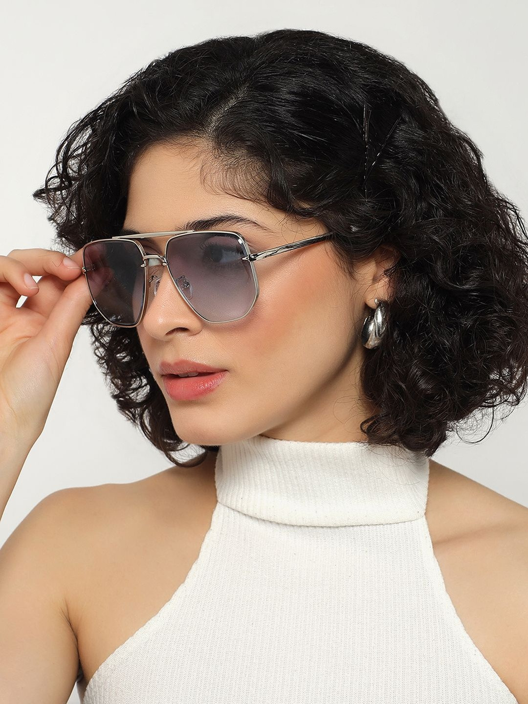 PELLE LUXUR Unisex Fashion Aviator Sunglasses With UV Protected Lens Sunglasses PLSG90001